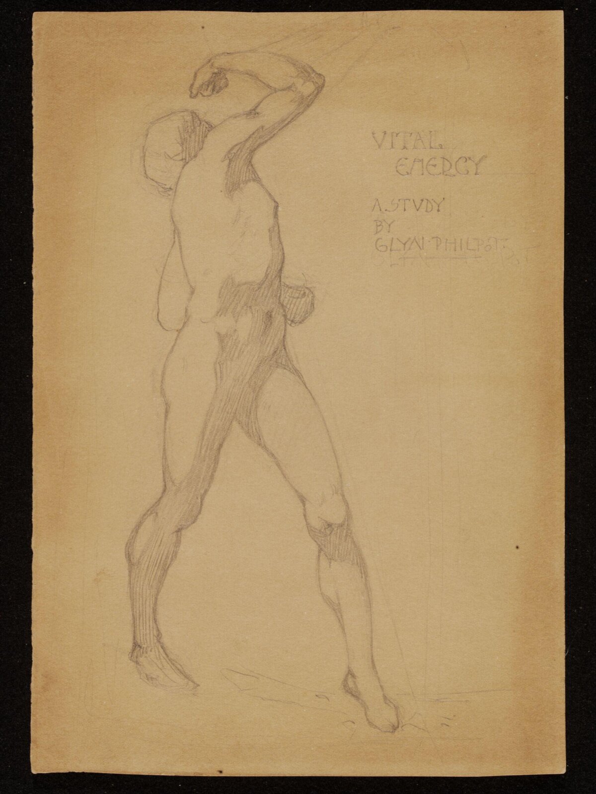 Vital Energy A Study, Glyn Warren Philpot, ca.1900-ca. 1937