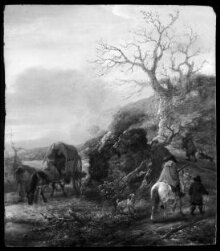Landscape with horseman and a cart thumbnail 1