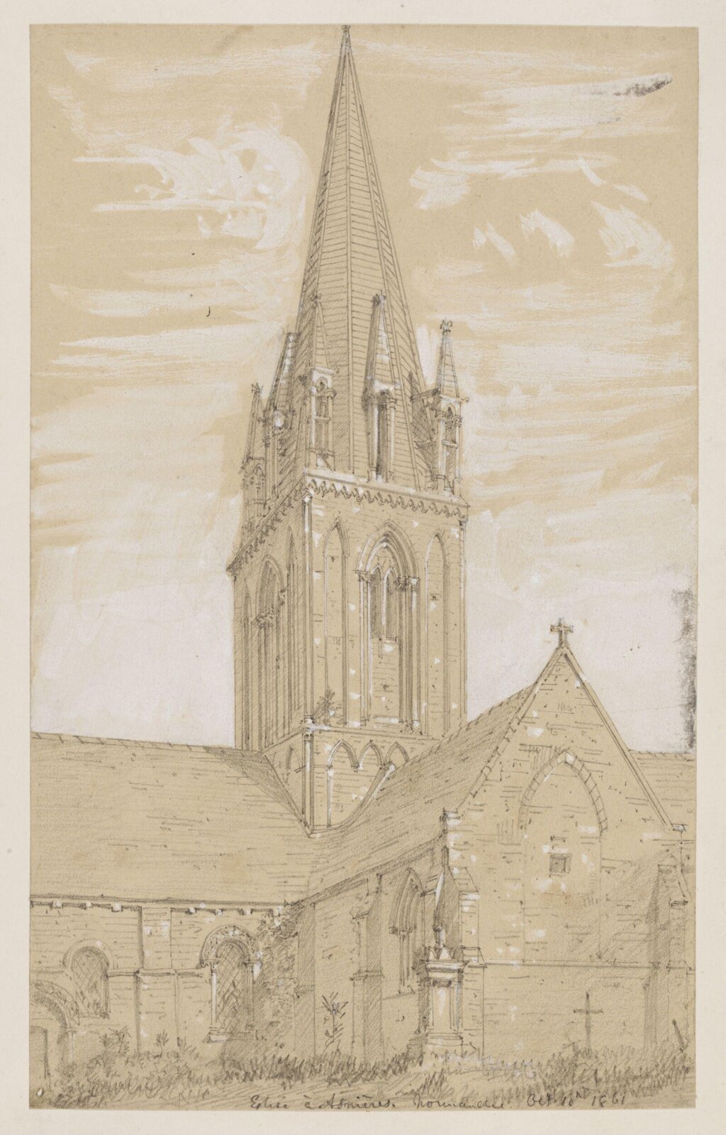 Drawing, Richard Phené Spiers, Oct 10th 1861