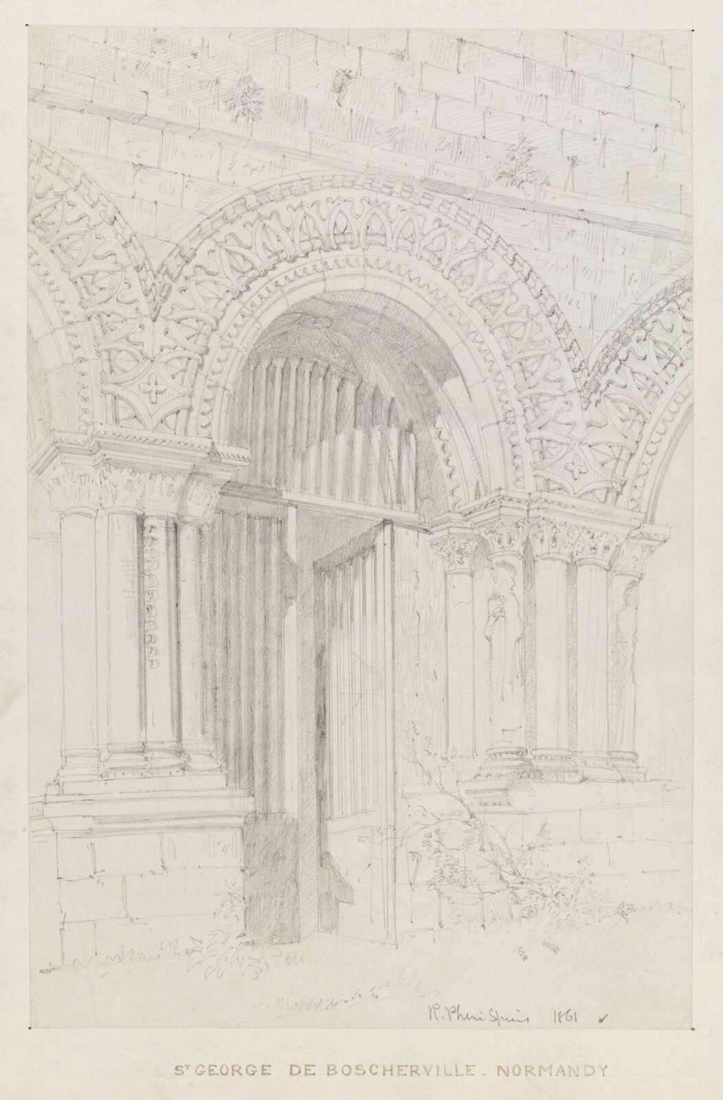Drawing, Richard Phené Spiers, 1861