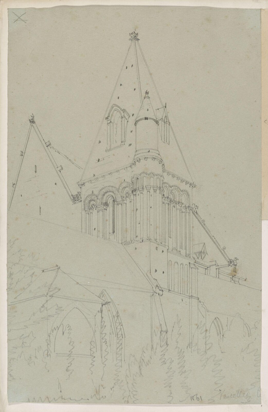 Drawing, Richard Phené Spiers, 1861
