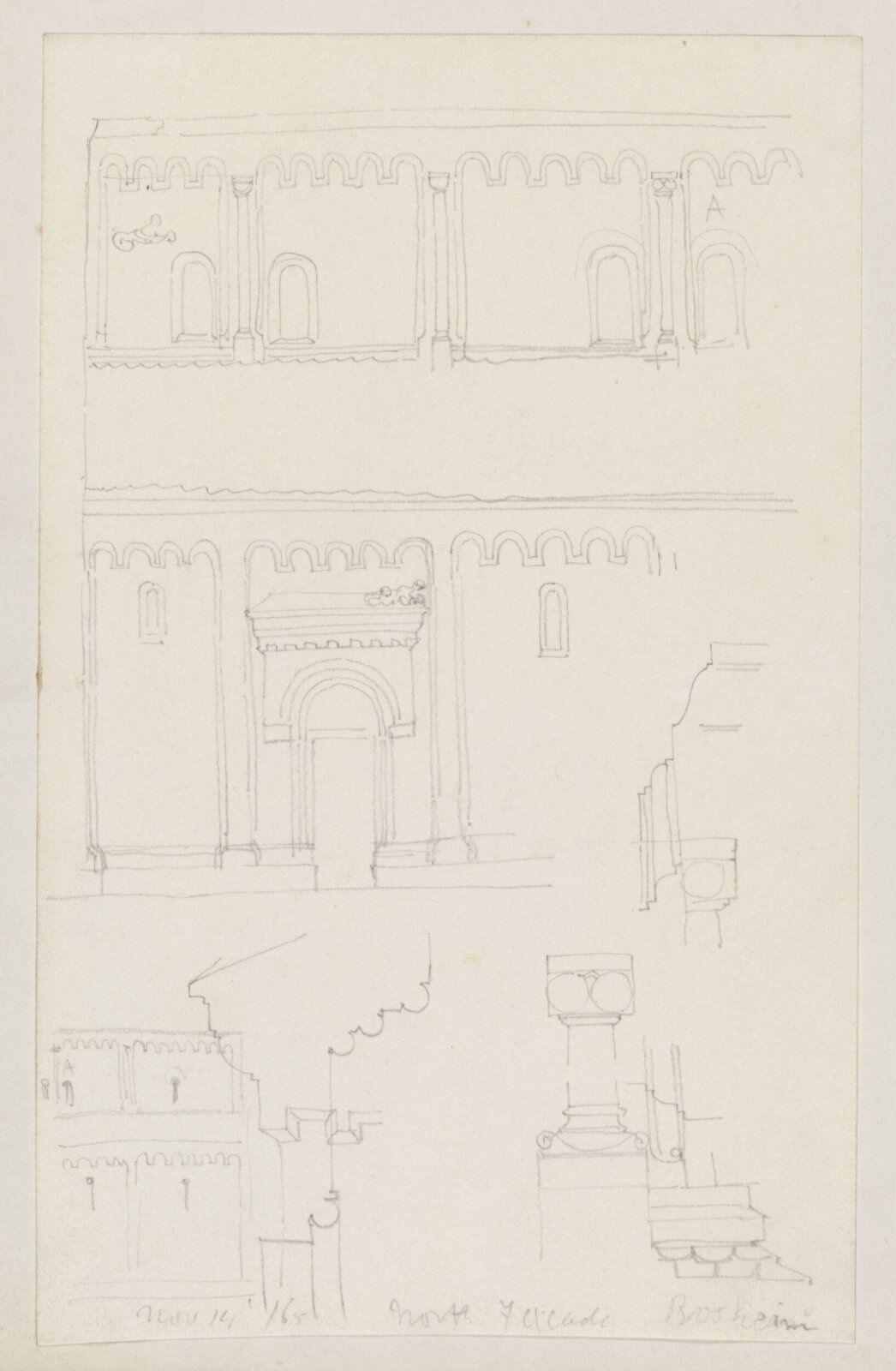 Drawing, Richard Phené Spiers, Nov 14th 1865
