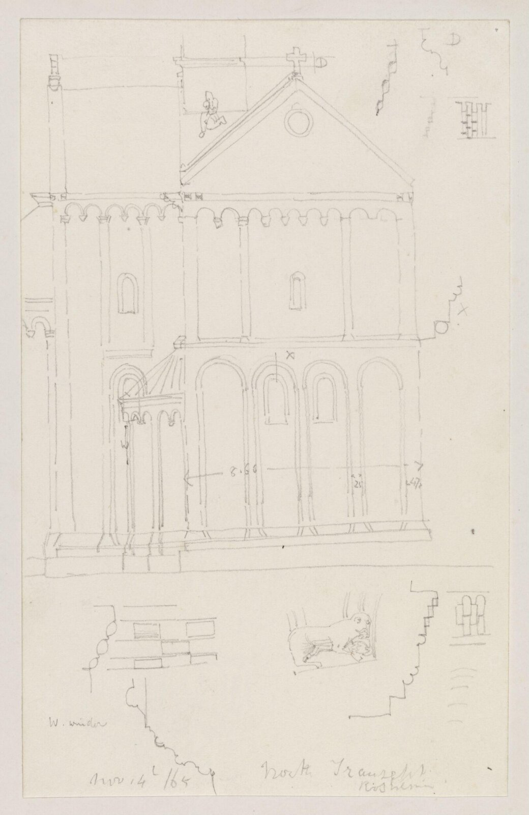 Drawing, Richard Phené Spiers, Nov 14th 1865