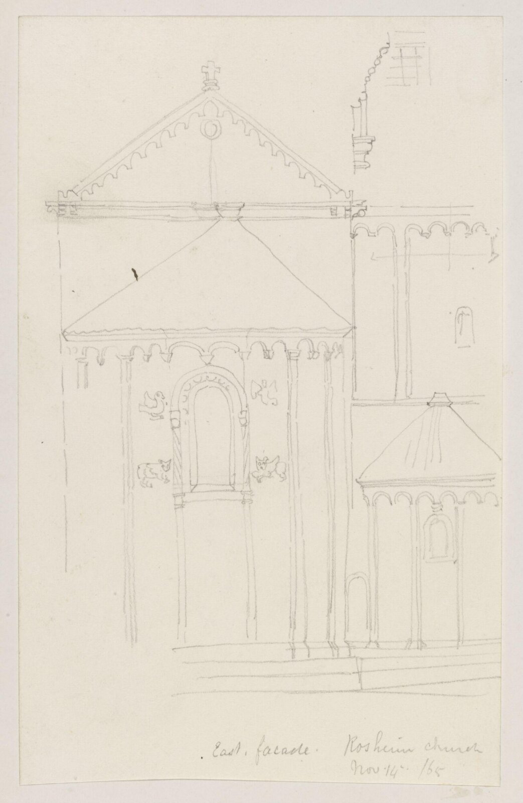 Drawing, Richard Phené Spiers, Nov 14th 1865