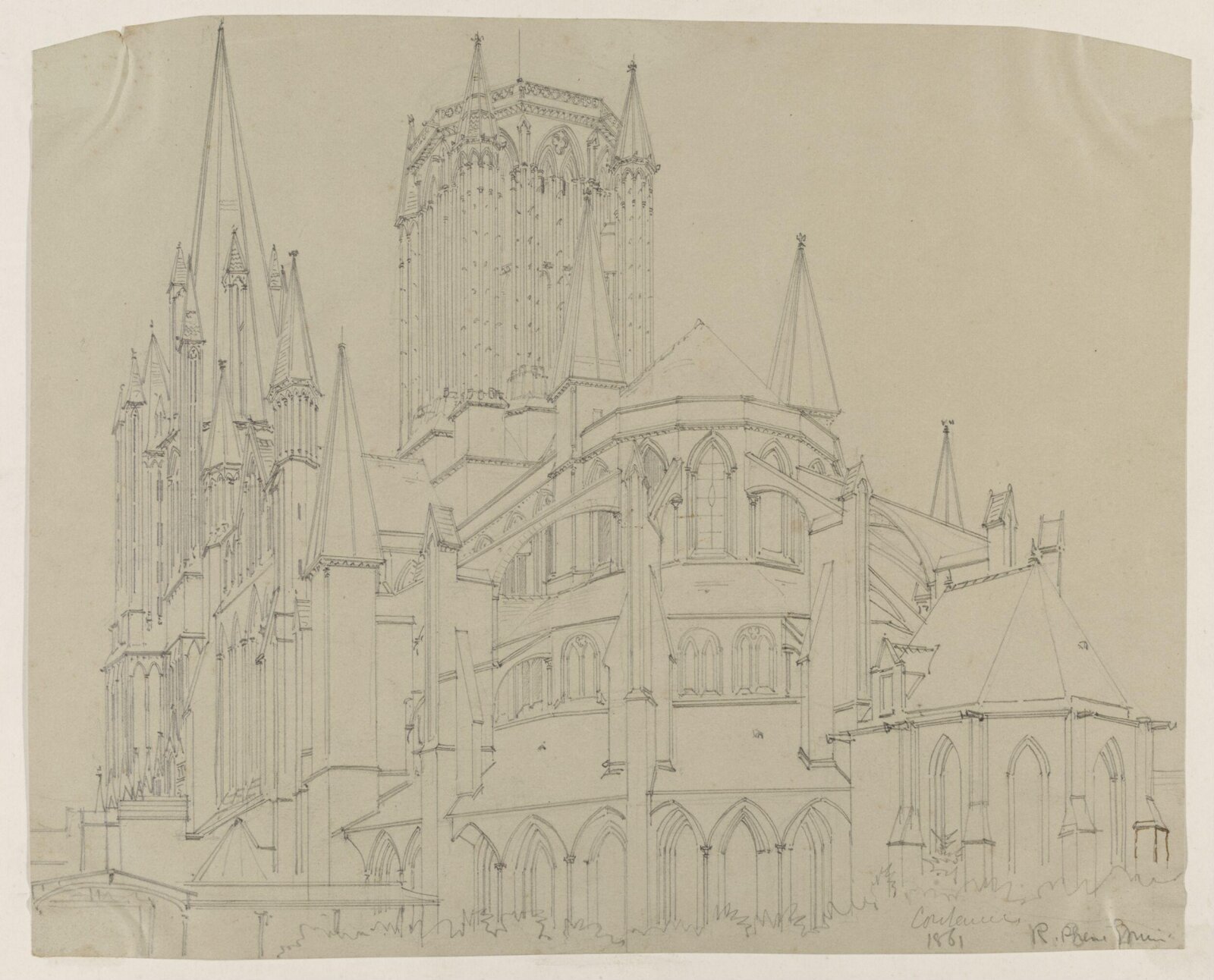 Drawing, Richard Phené Spiers, 1861