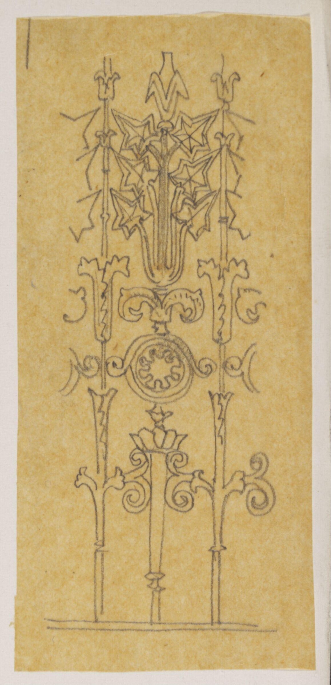 Sketches and tracing of architectural detail, Richard Phené Spiers