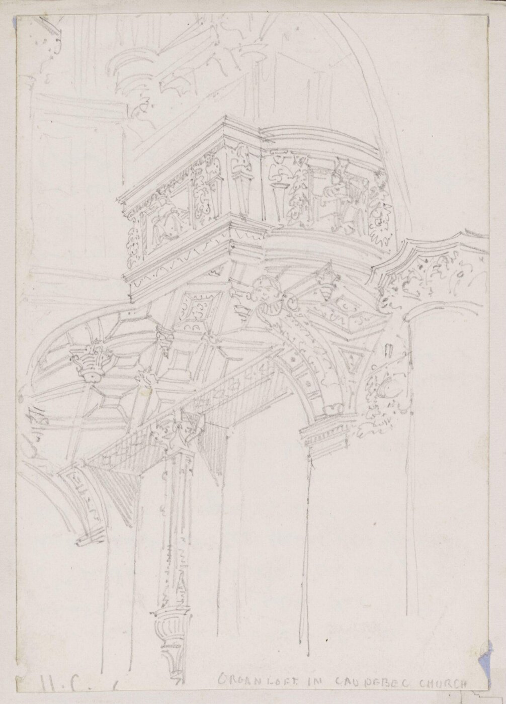 Spiers, Richard Phené, Sketches and tracing of architectural detail