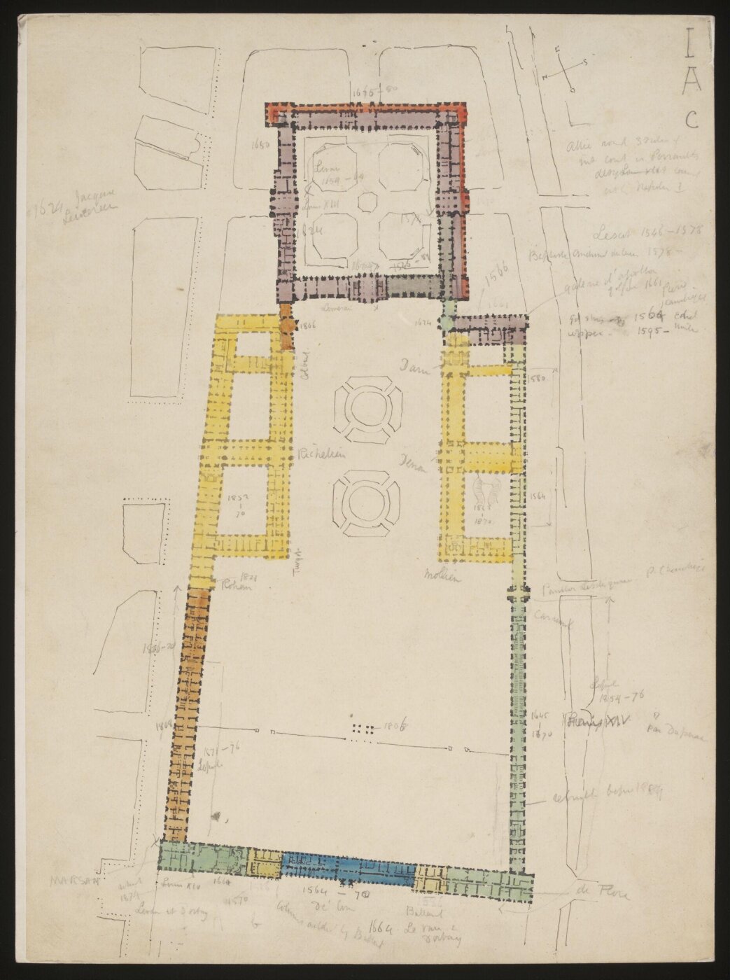 Spiers, Richard Phené, Sketches and tracing of architectural detail
