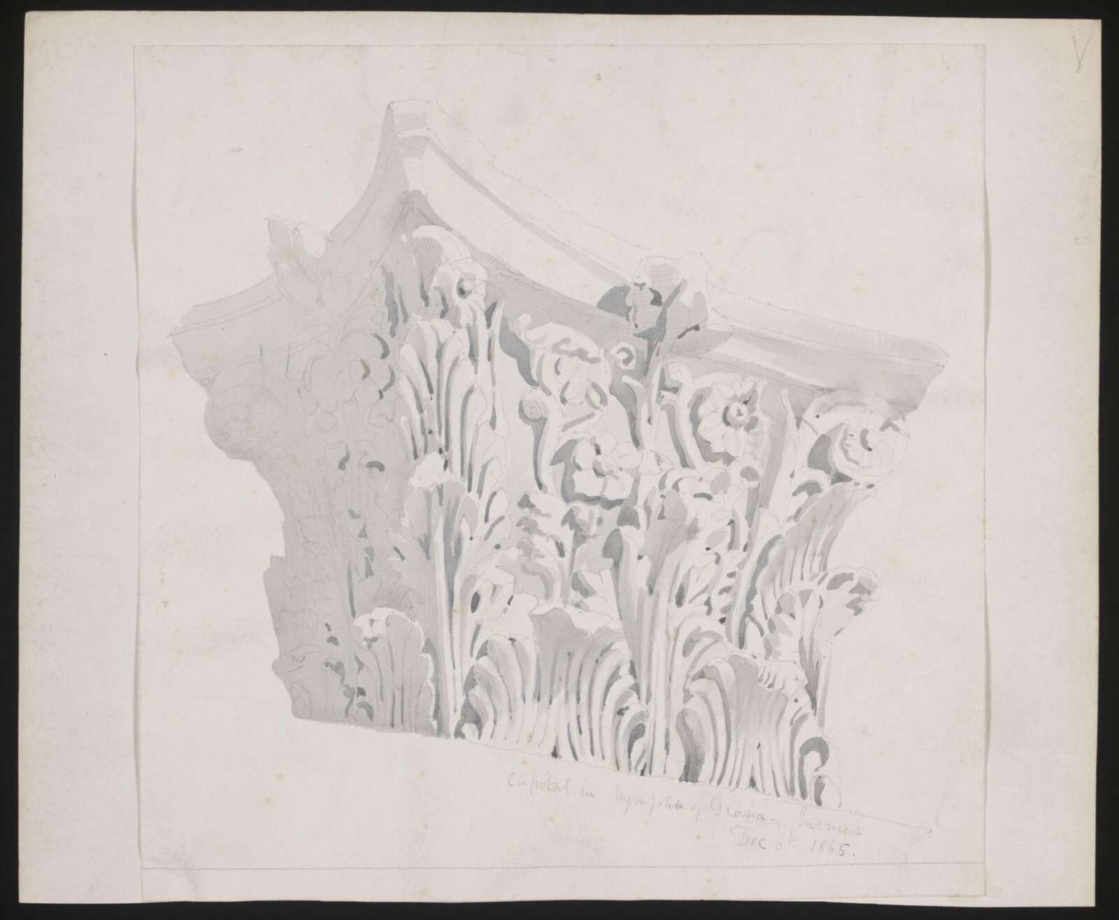 Drawing, Richard Phené Spiers, Dec 6th 1865
