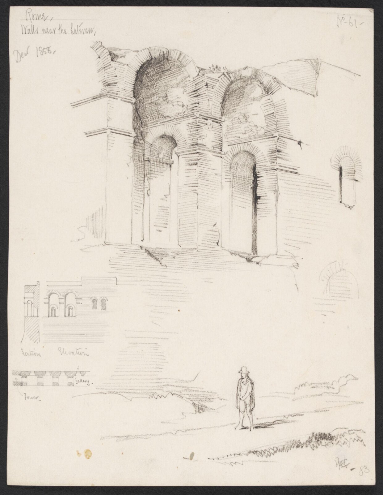 Drawing, Richard Phené Spiers, December 1858