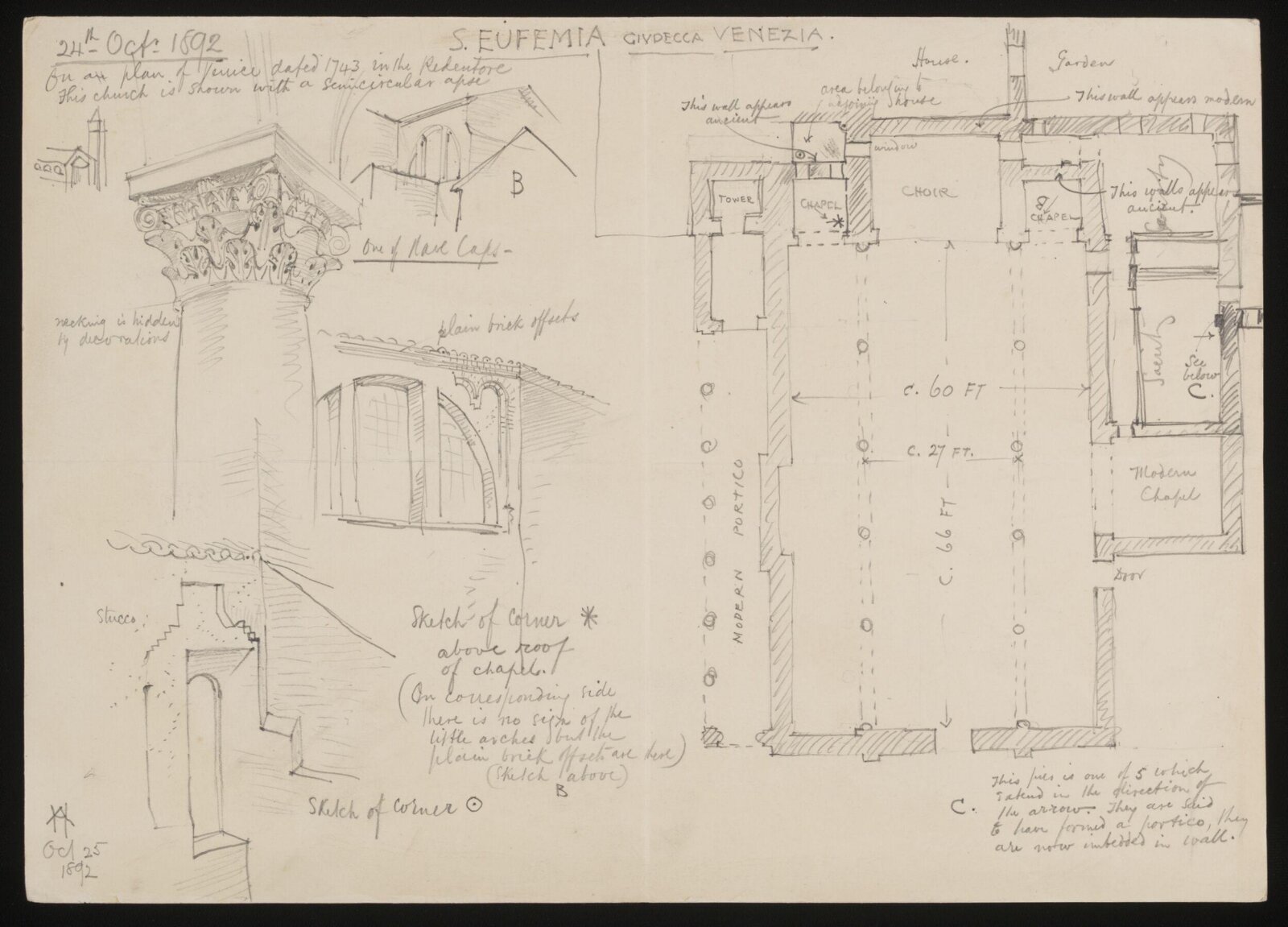 Drawing, A. H. Hart, 25th October 1892