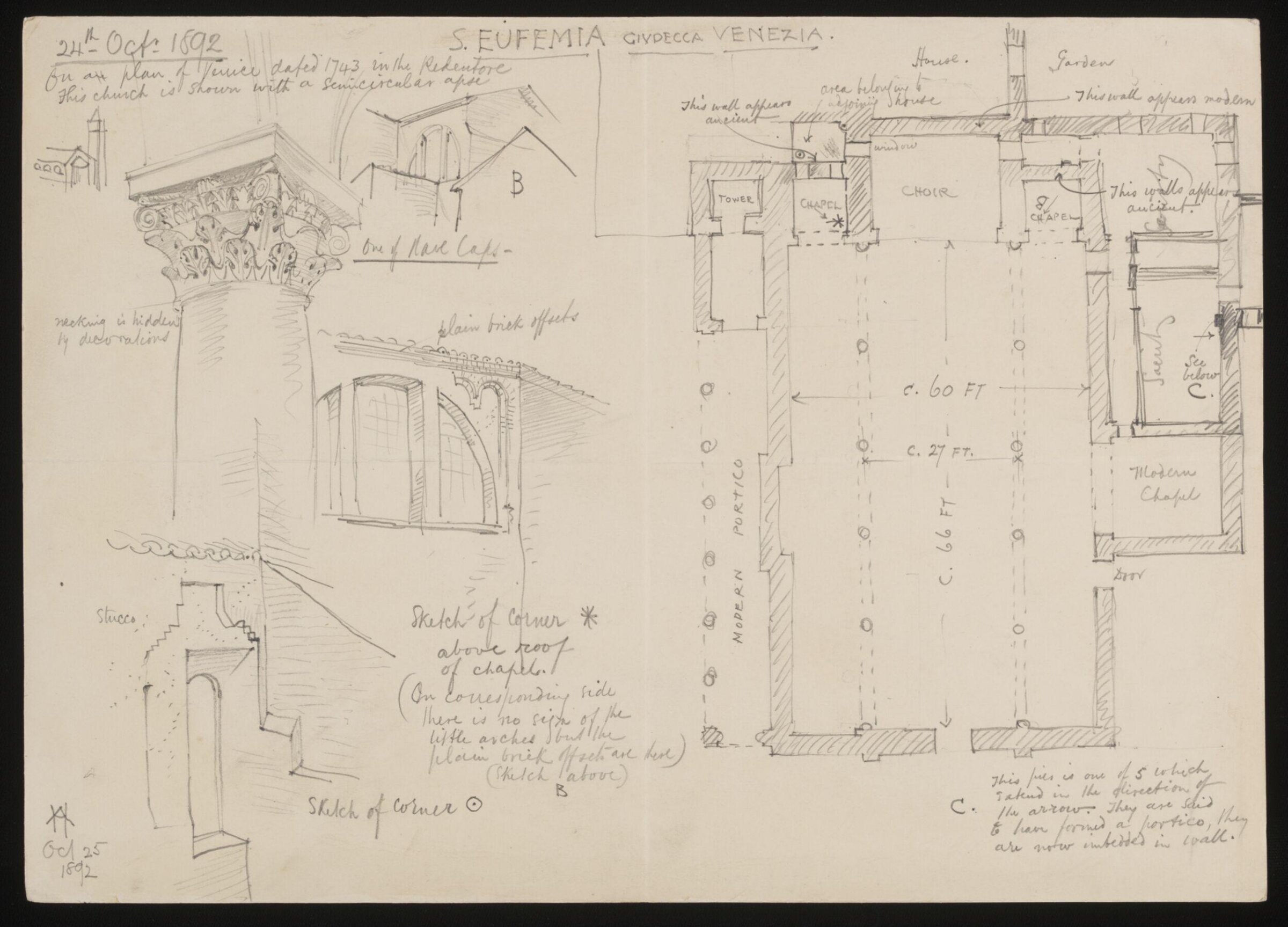 Drawing, A. H. Hart, 25th October 1892