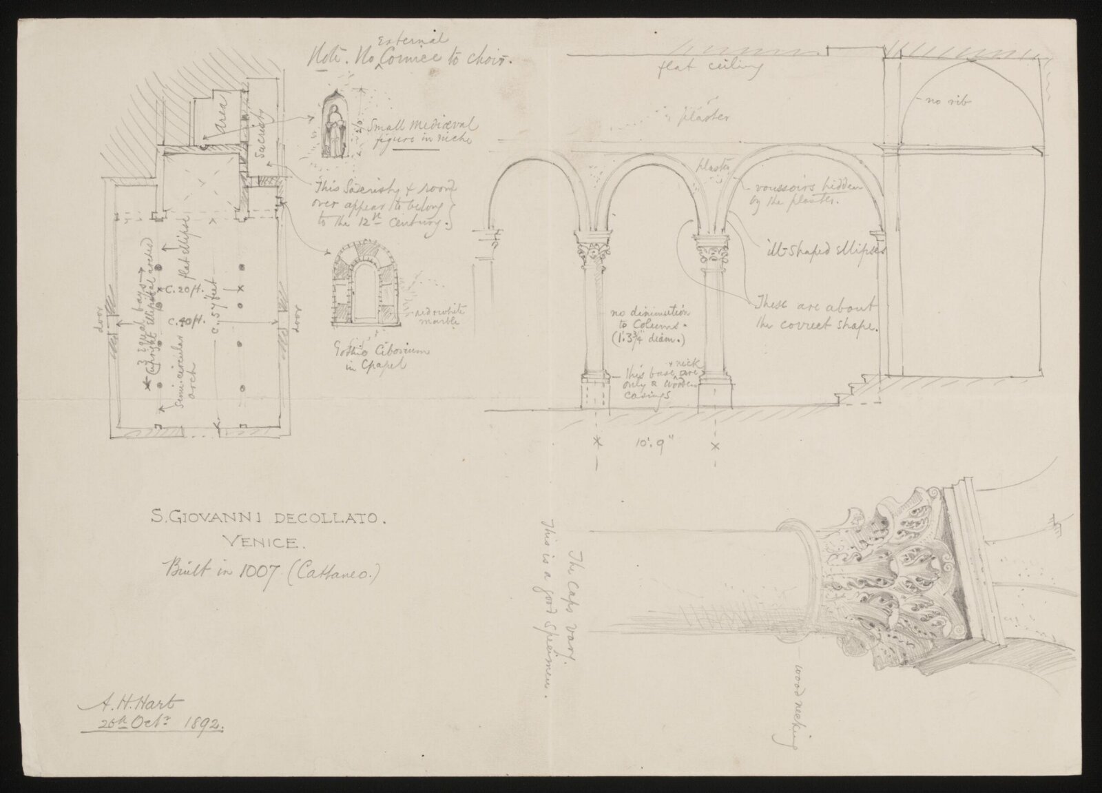 Drawing, A. H. Hart, 26th October 1892