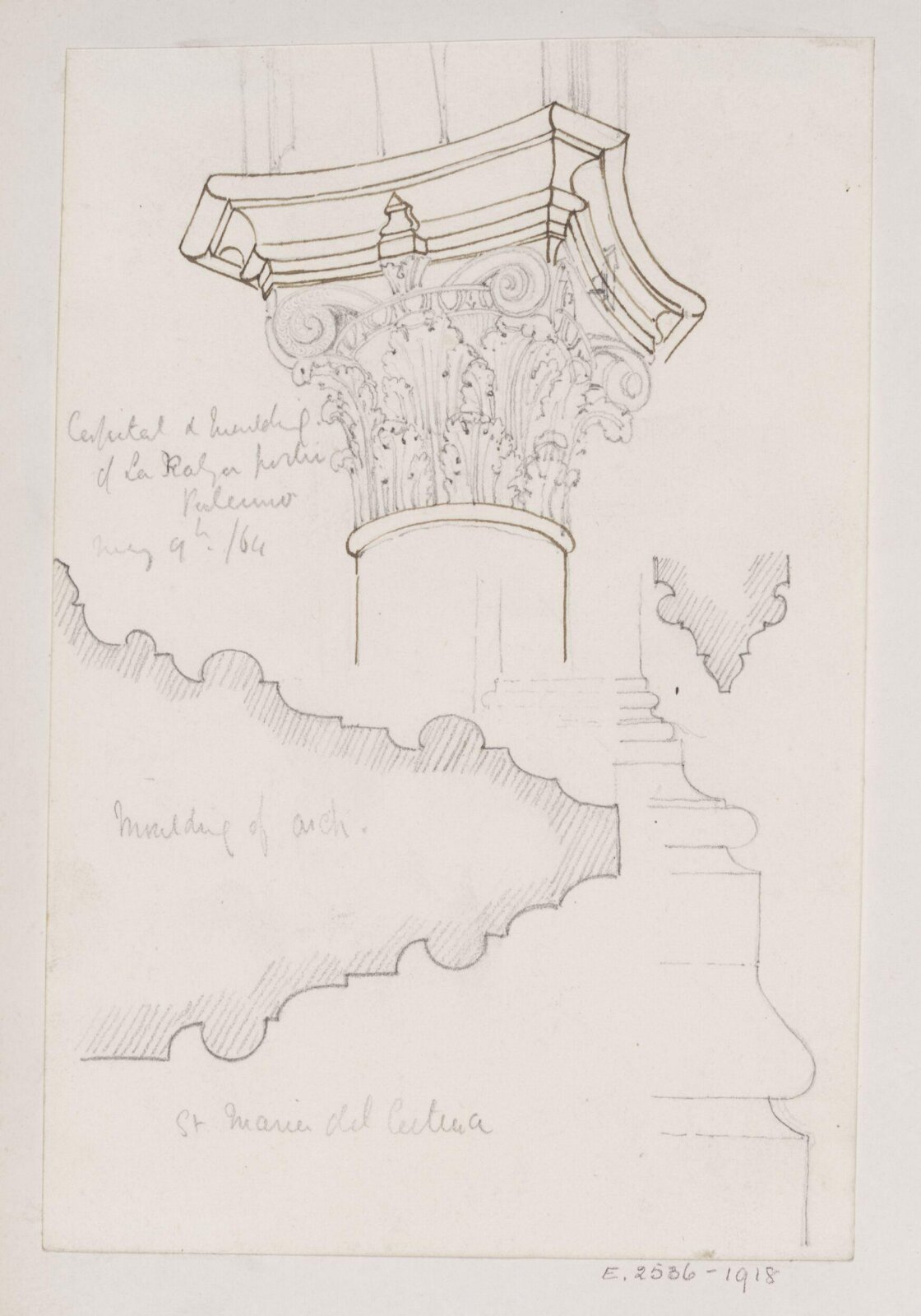 Drawing, Richard Phené Spiers, 9th May 1864