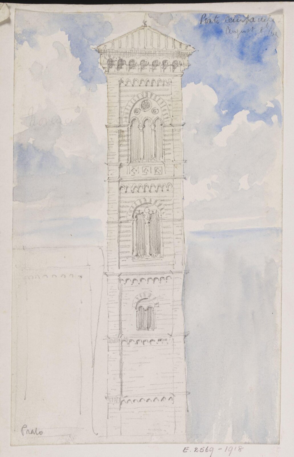 Drawing, Richard Phené Spiers, 8th August 1864