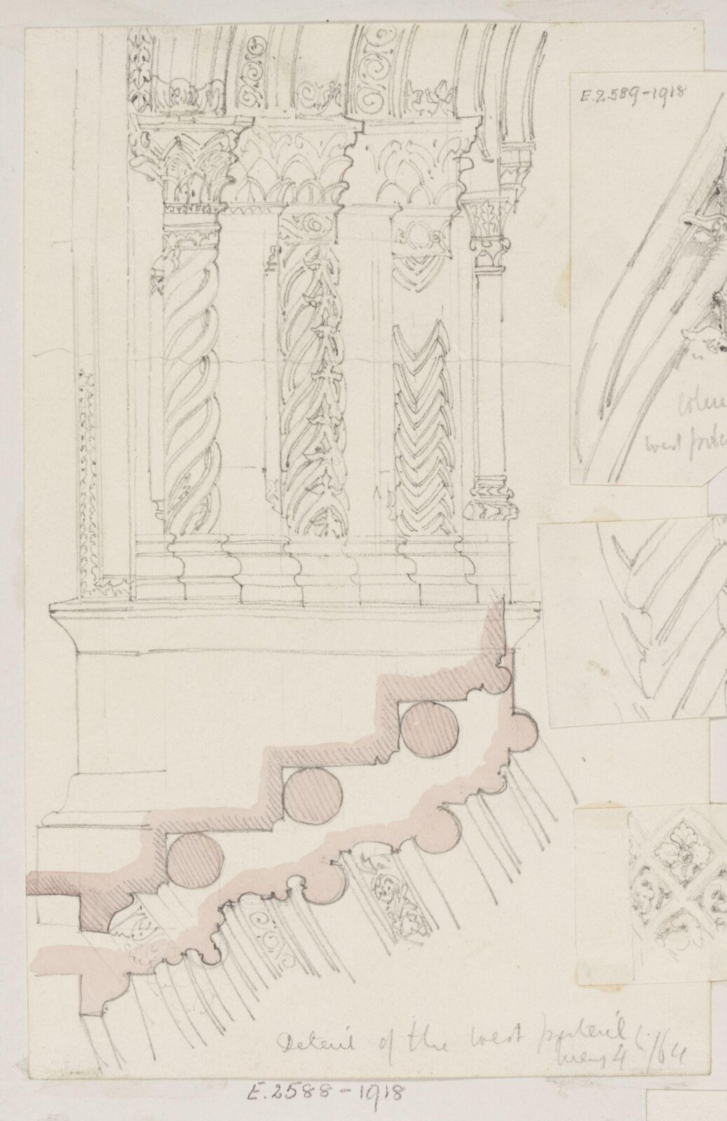Drawing, Richard Phené Spiers, 1864