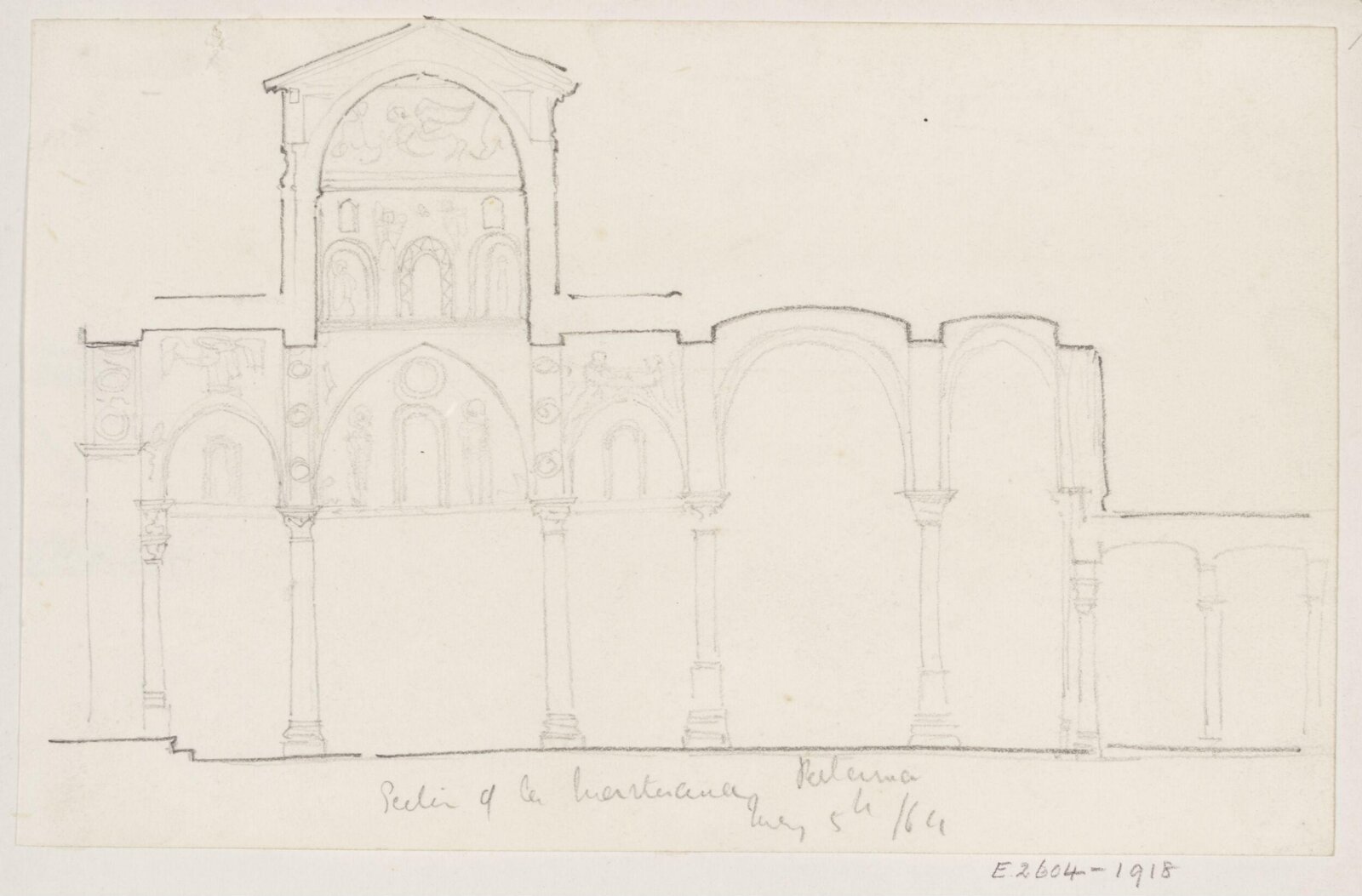 Drawing, Richard Phené Spiers, May 5th 1864