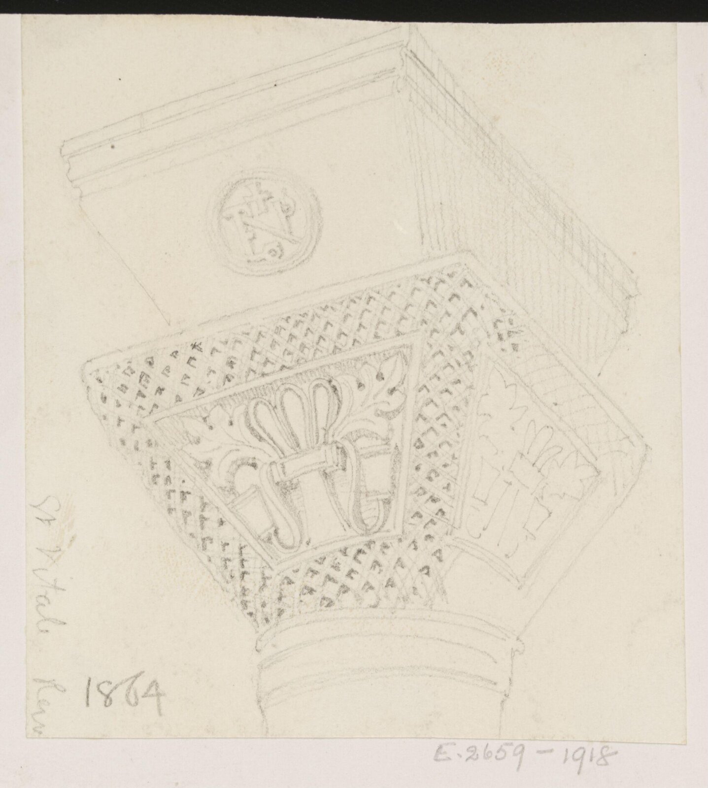 Drawing, Richard Phené Spiers, 1864