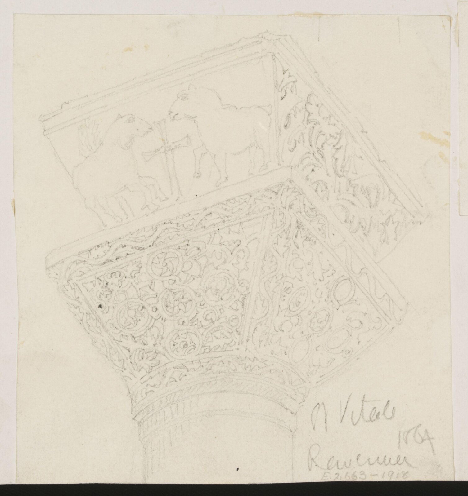 Drawing, Richard Phené Spiers, 1864