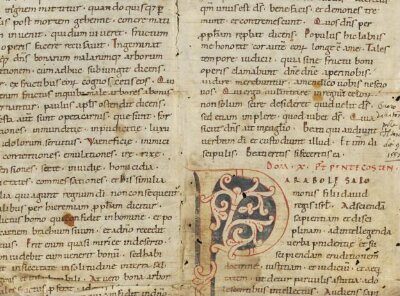 Part of a leaf from a Lectionary