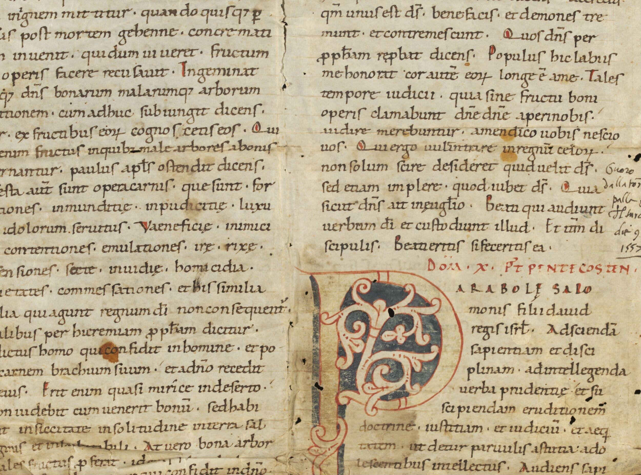Part of a leaf from a Lectionary