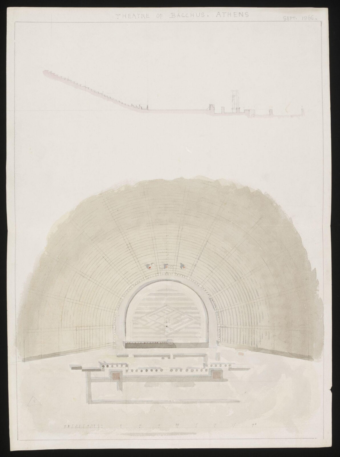 Drawing, Richard Phené Spiers, Sept 1866