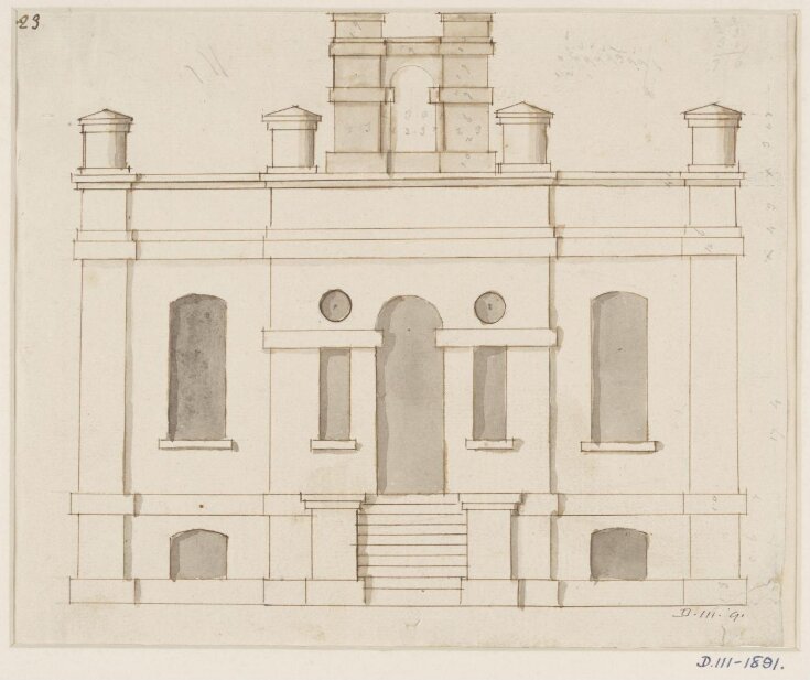 Elevation of a small house, The Vine, Sevenoaks (Colonel Lamber's House) top image