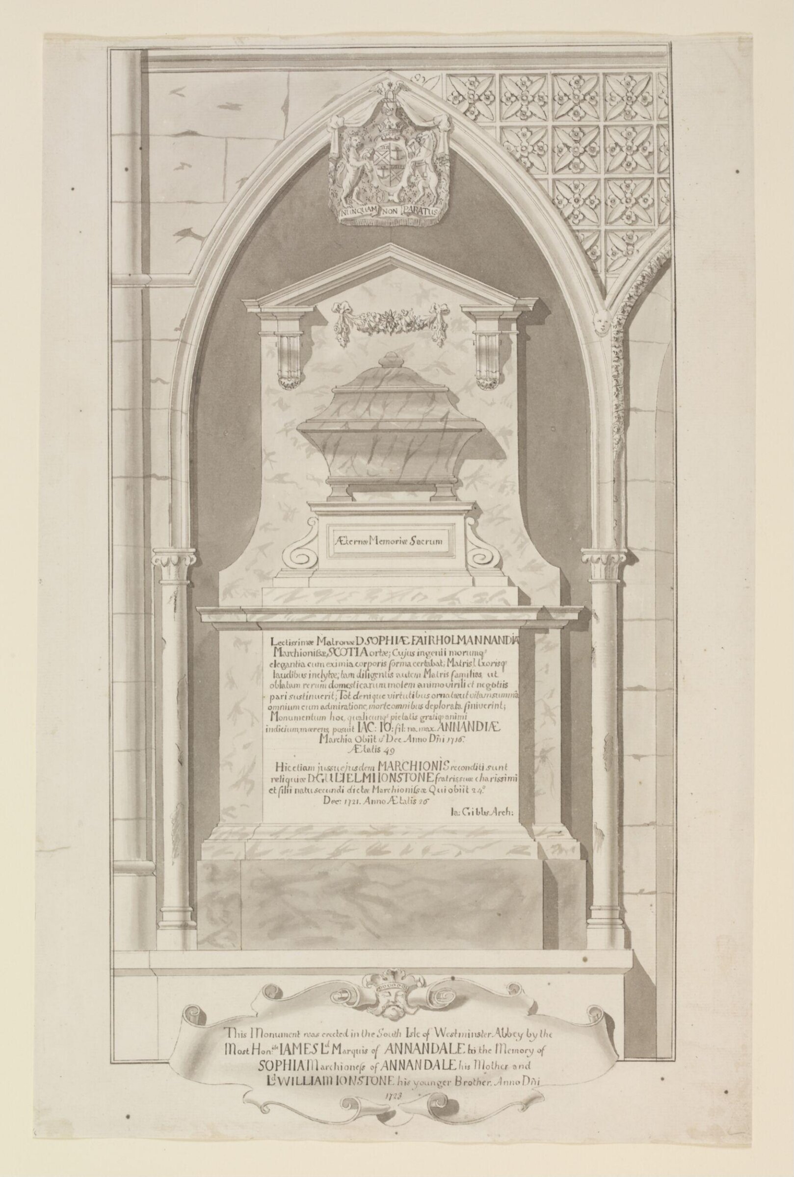 Drawing, James Gibbs, 1720-1749