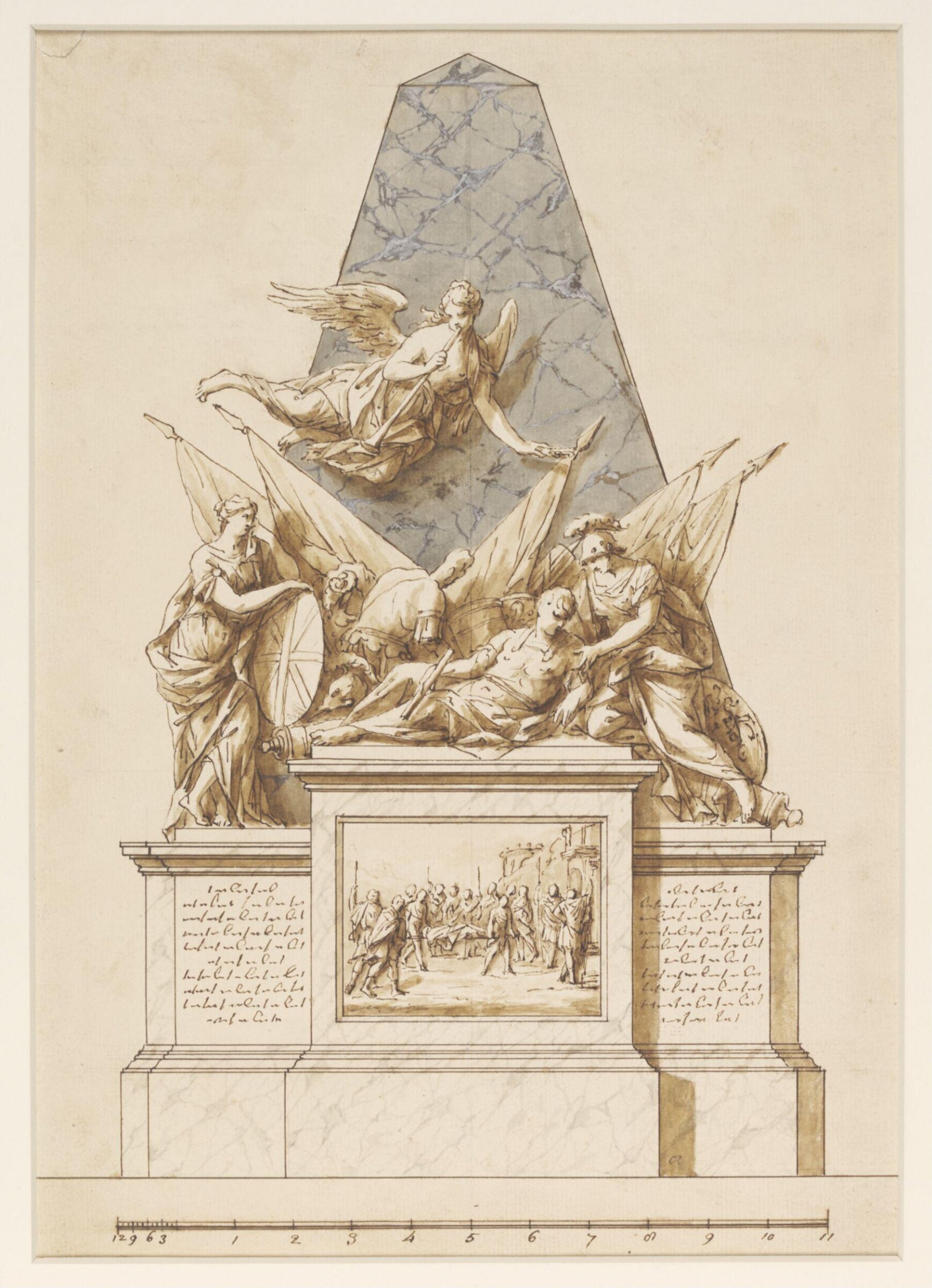 Design for a monument to General Wolfe, John Michael Rysbrack, ca. 1760