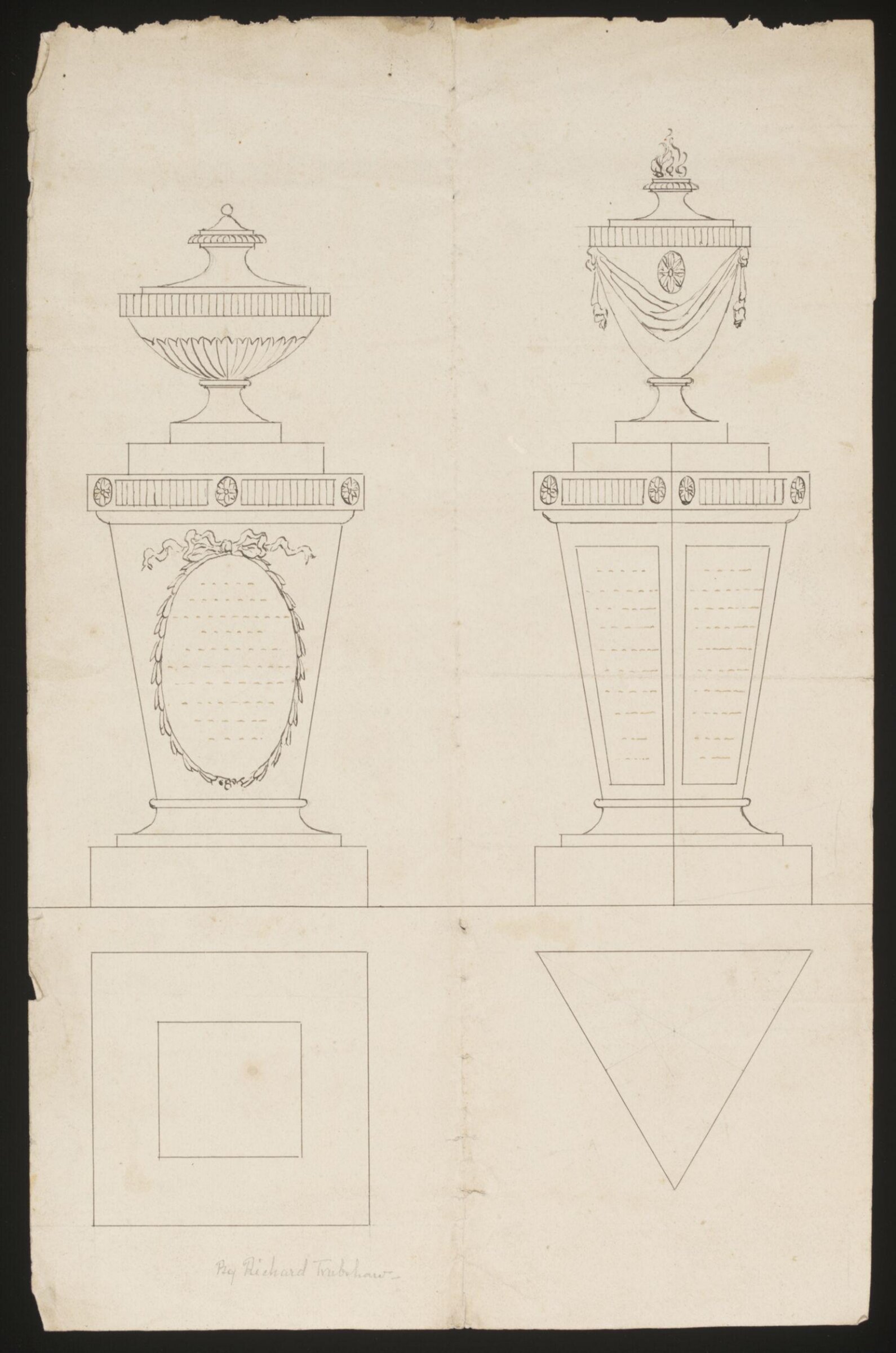 Drawing, r trubshaw, early 18th century