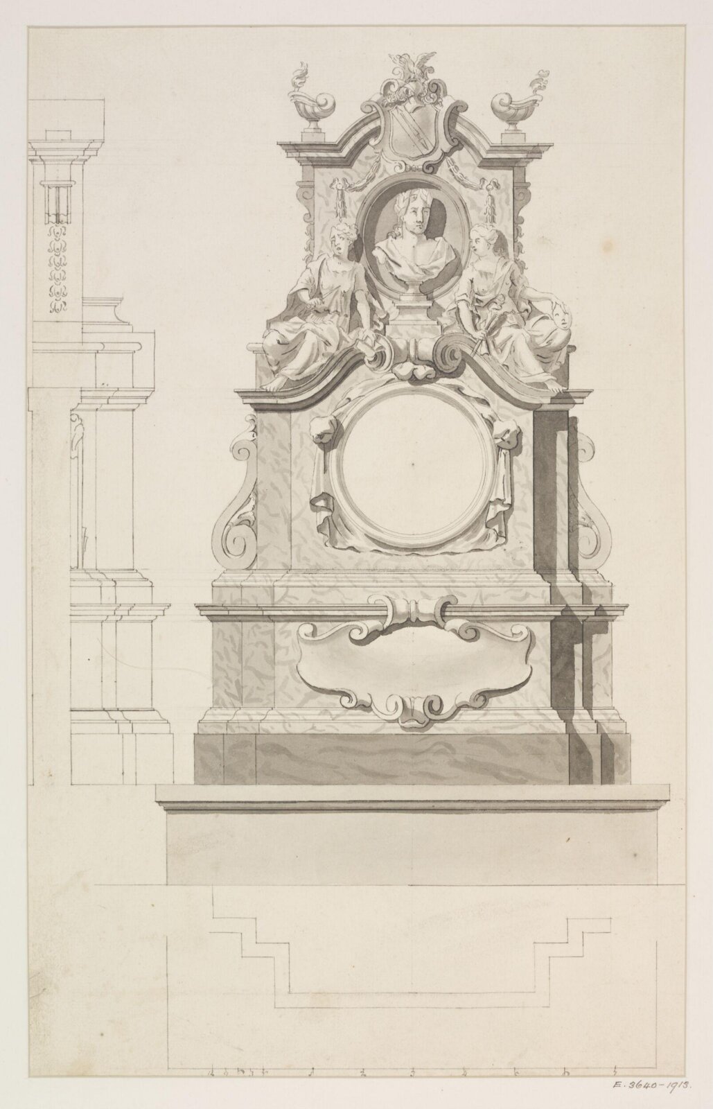 Drawing, James Gibbs, 1700-1749