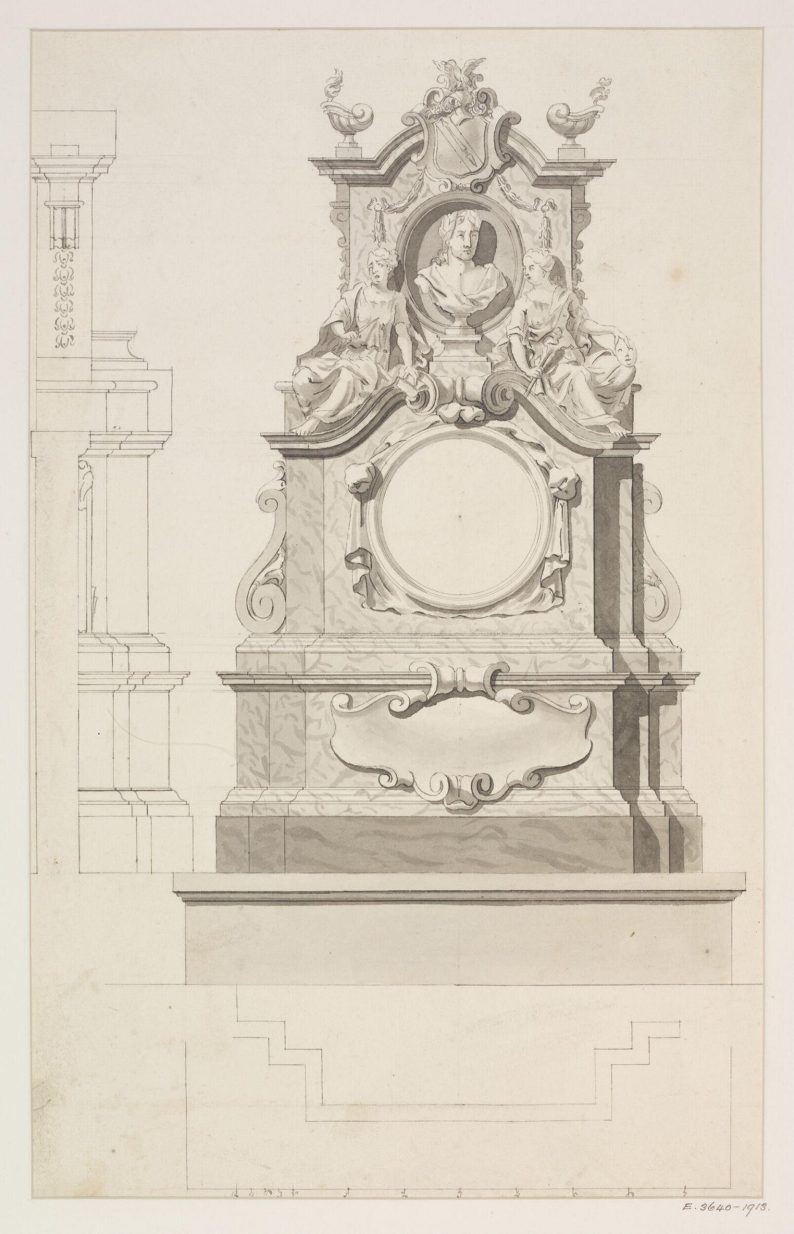 Drawing, James Gibbs, 1700-1749