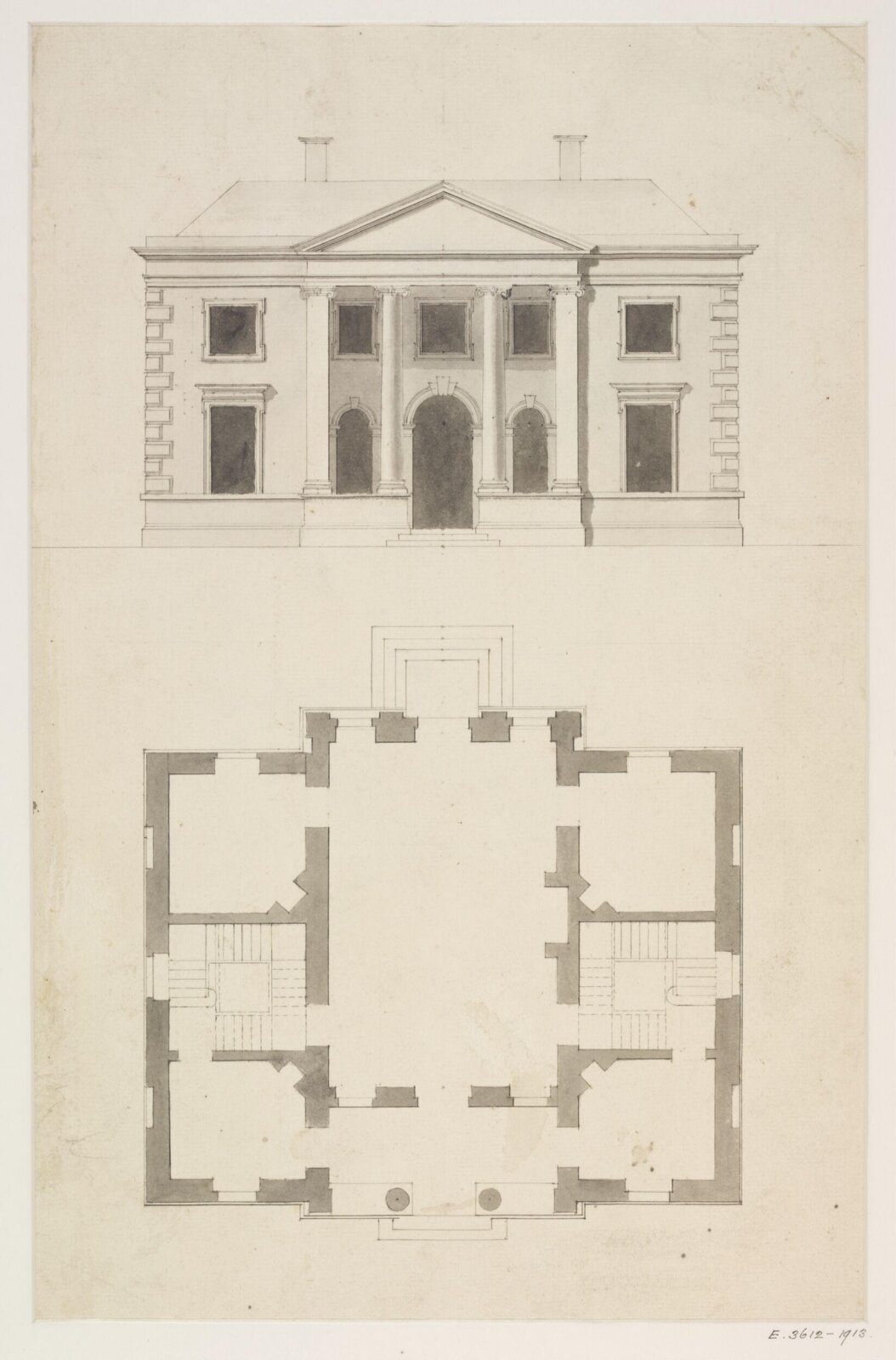 Drawing, James Gibbs, 1700-1754