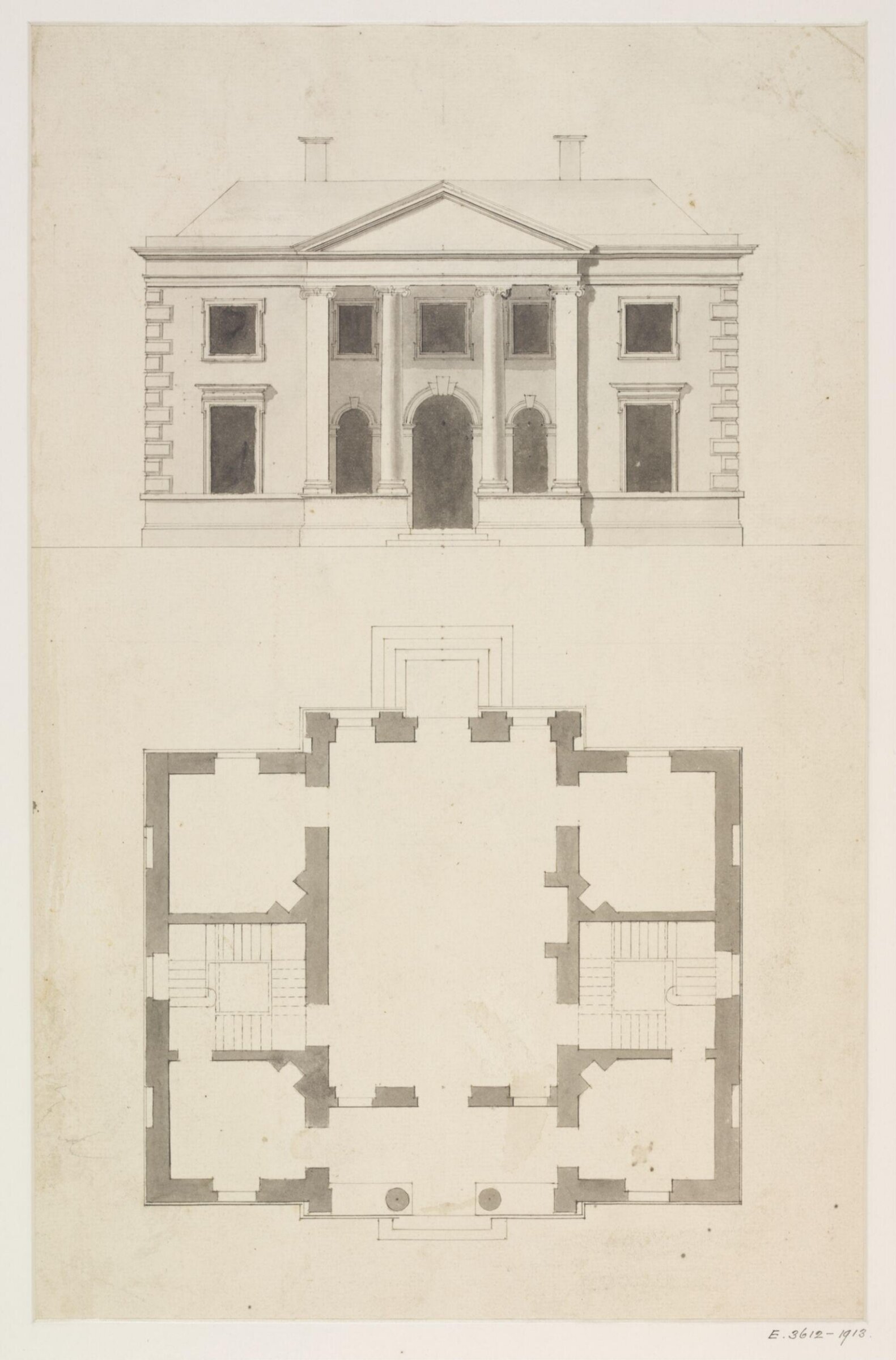 Drawing, James Gibbs, 1700-1754