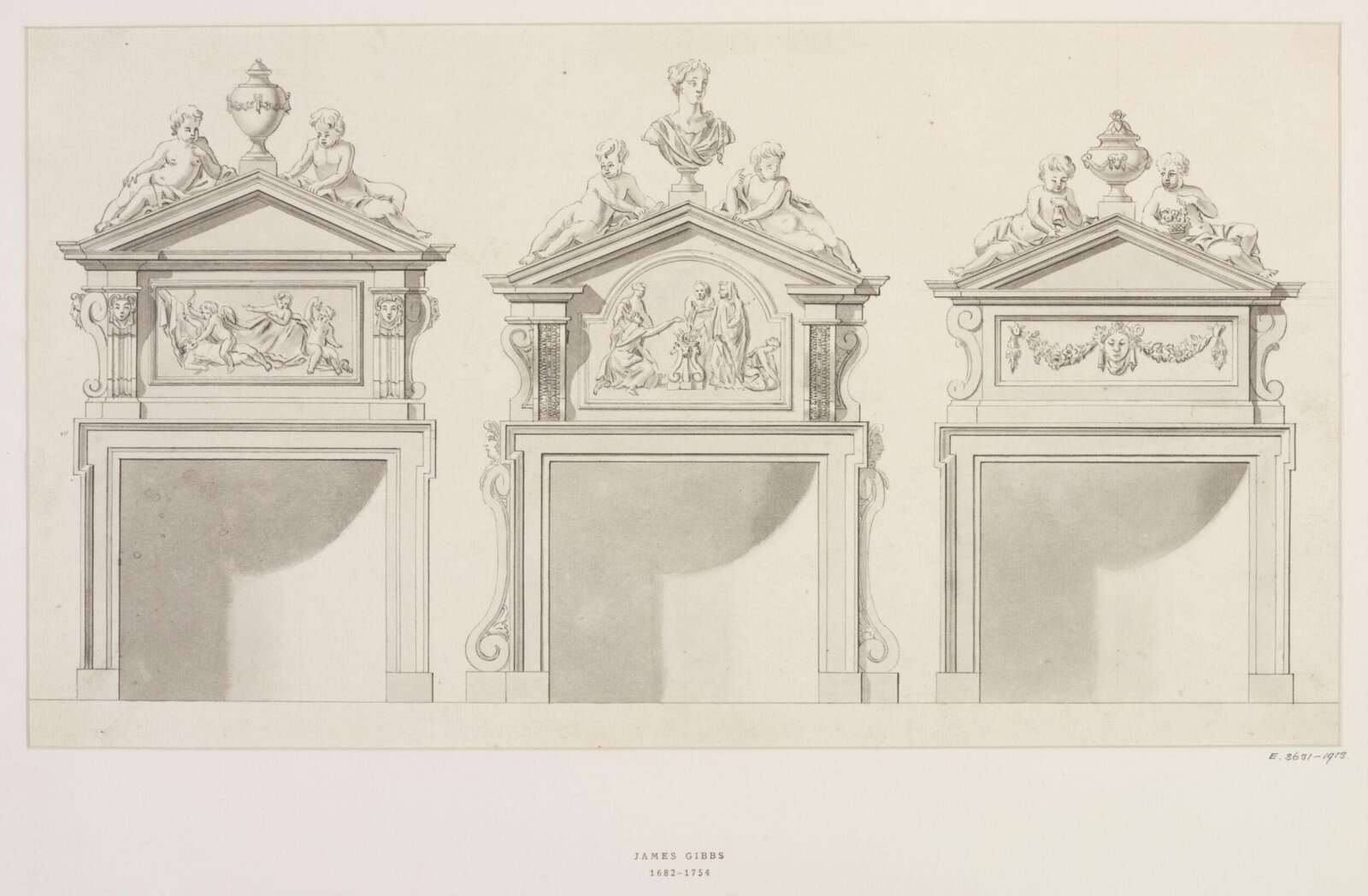 Drawing, James Gibbs, 1700-1754