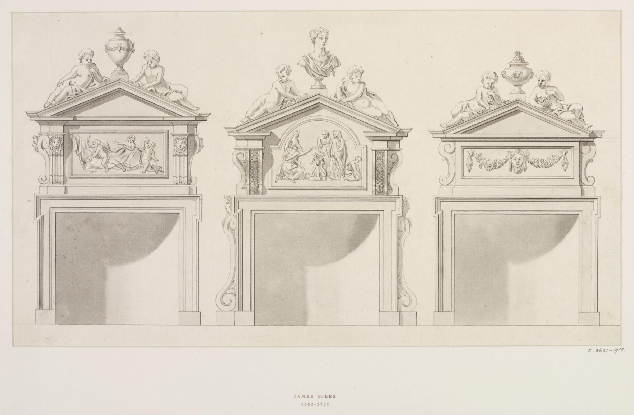 Drawing, James Gibbs, 1700-1754