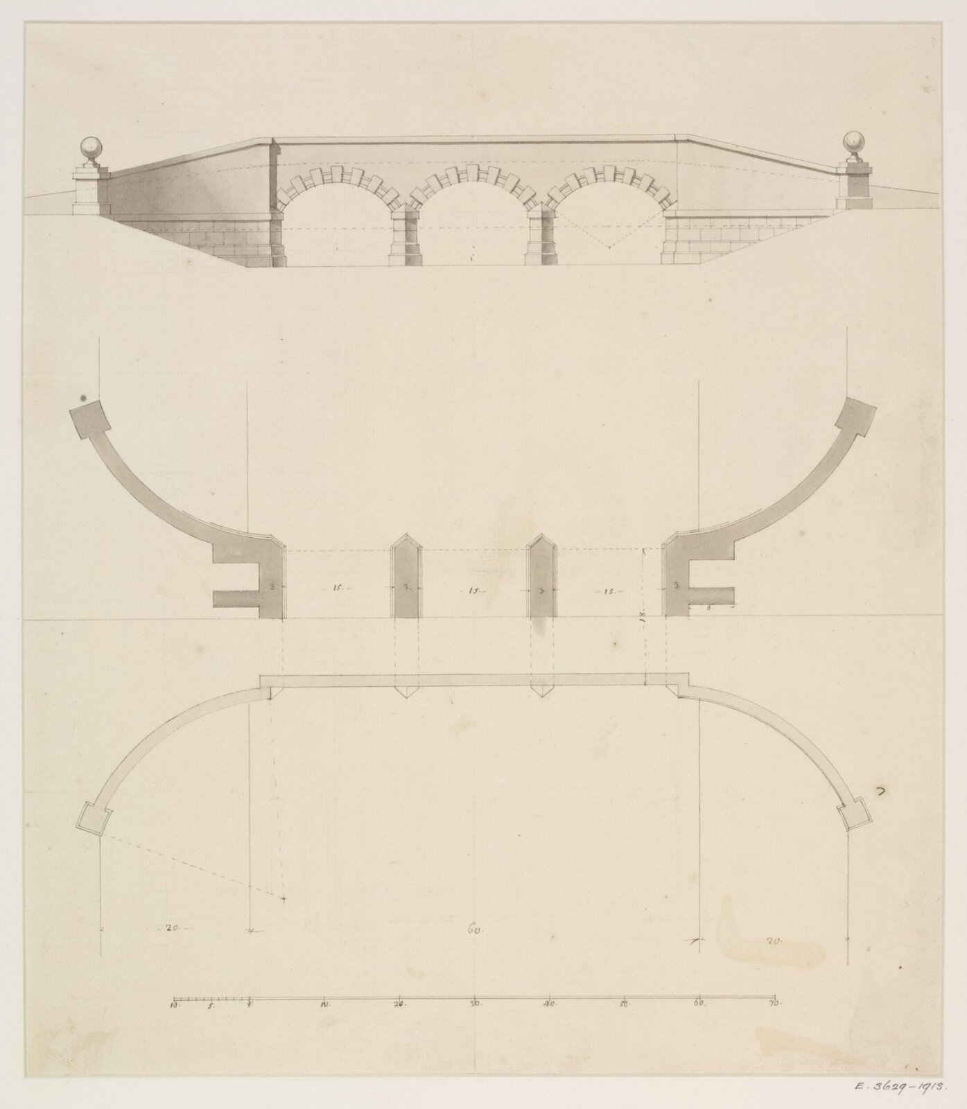 Drawing, James Gibbs, 1700-1754