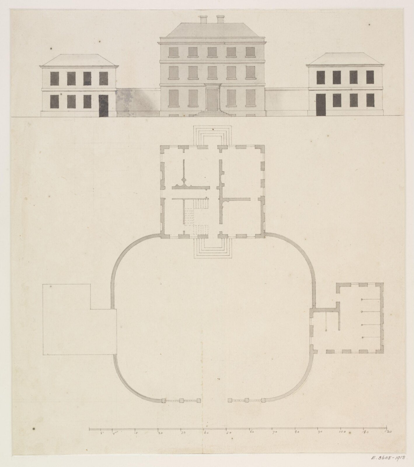 Drawing, James Gibbs, 1700-1754