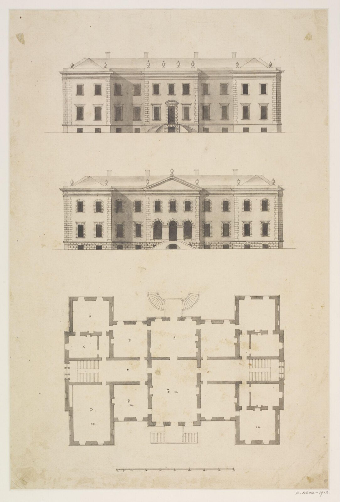 Drawing, James Gibbs, 1700-1754