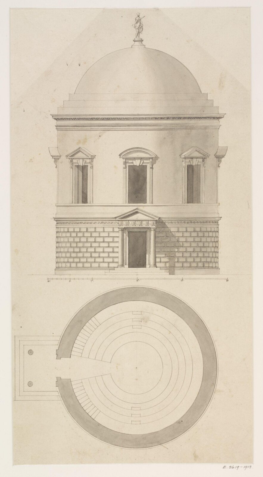 Drawing, James Gibbs, 1700-1754