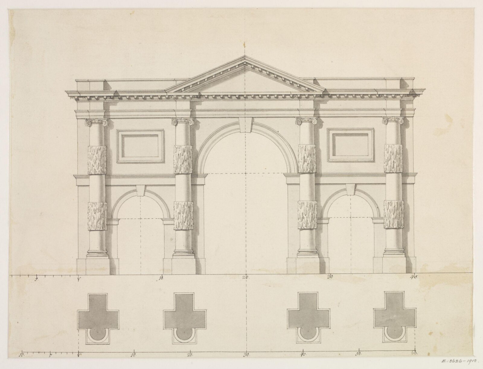 Drawing, James Gibbs, 1700-1754