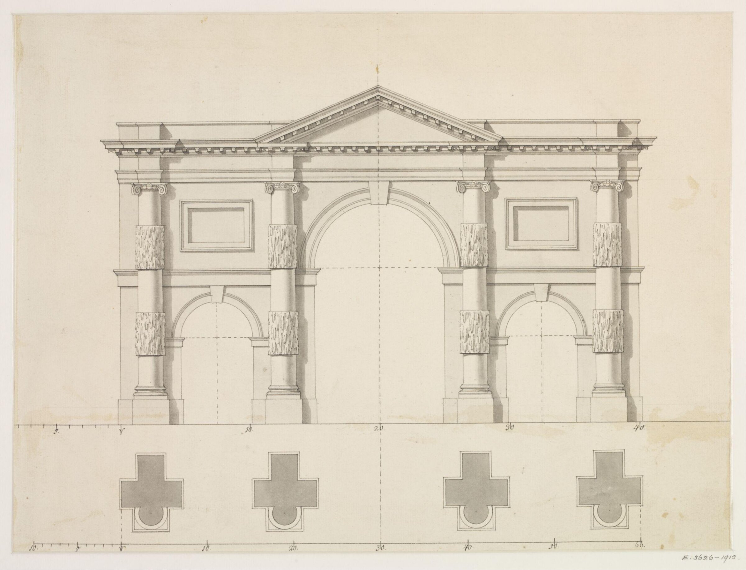 Drawing, James Gibbs, 1700-1754