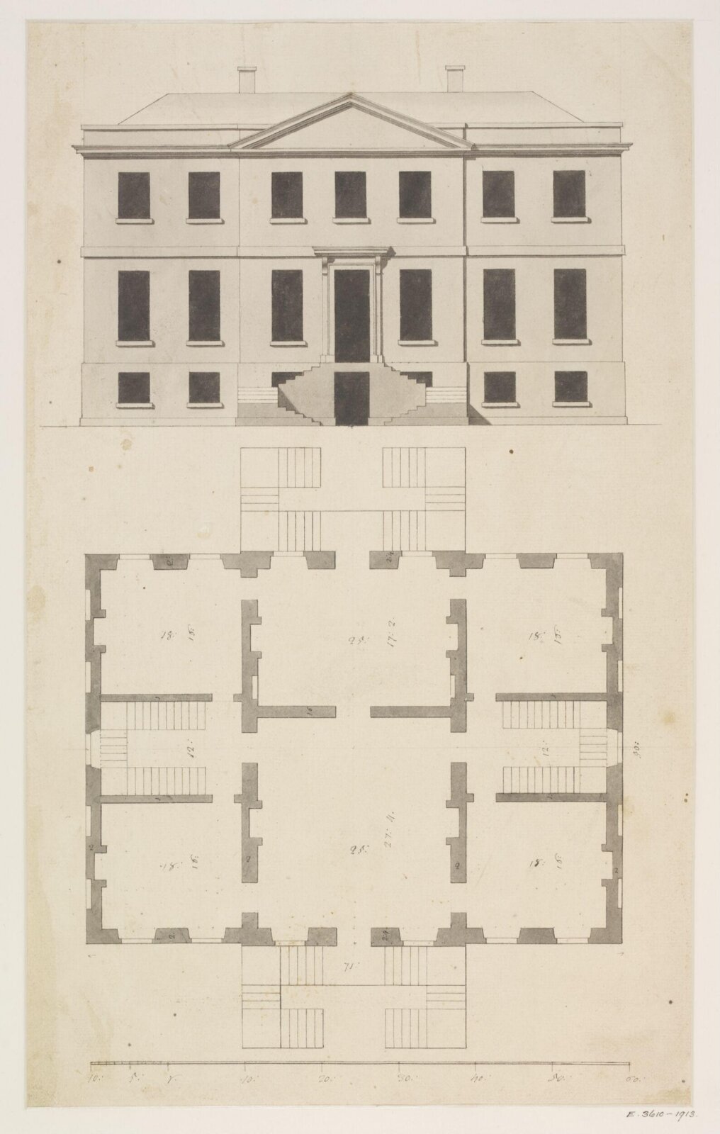 Drawing, James Gibbs, 1700-1754