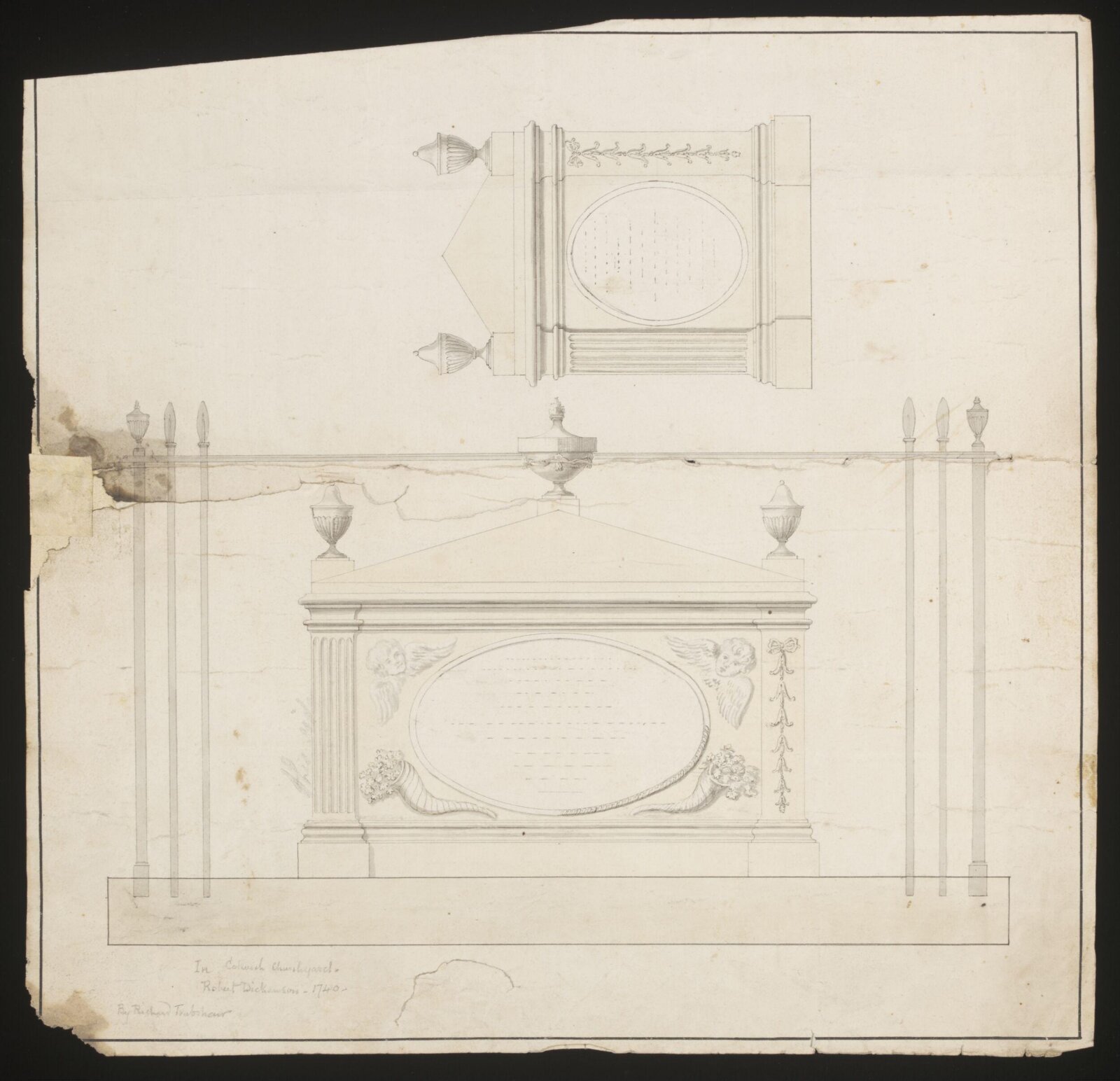 Drawing, Richard Trubshaw, early 18th century