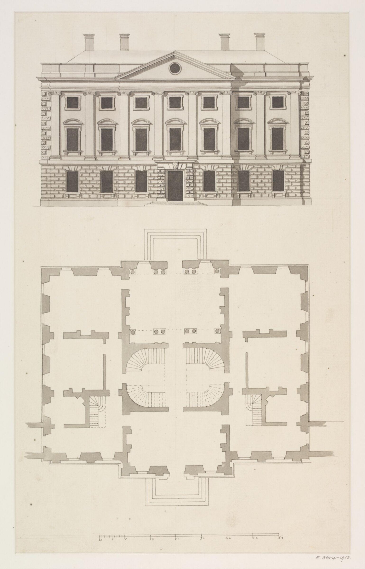 Drawing, James Gibbs, 1720