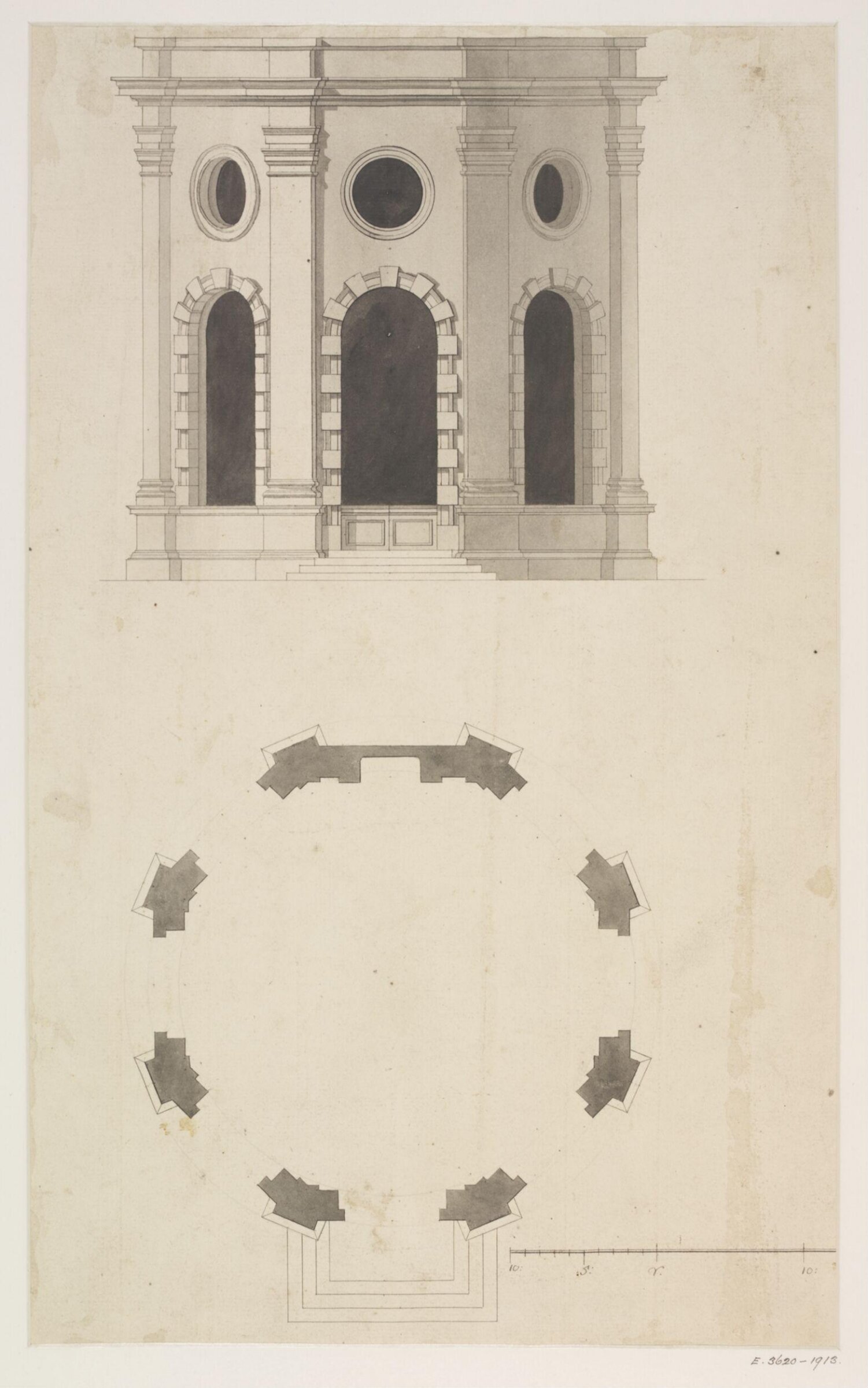 Drawing, James Gibbs, 1700-1754