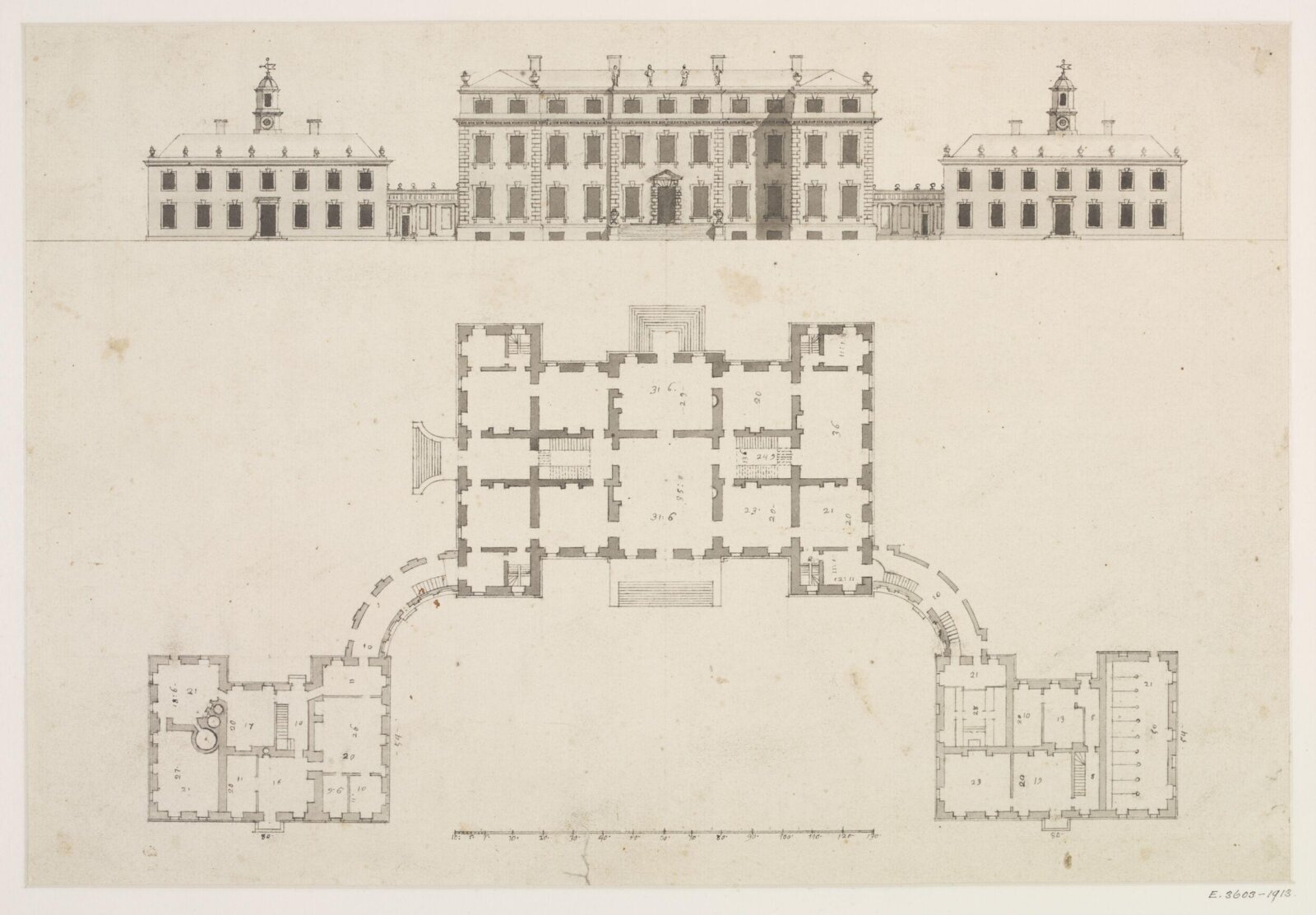 Drawing, James Gibbs, 1720-27