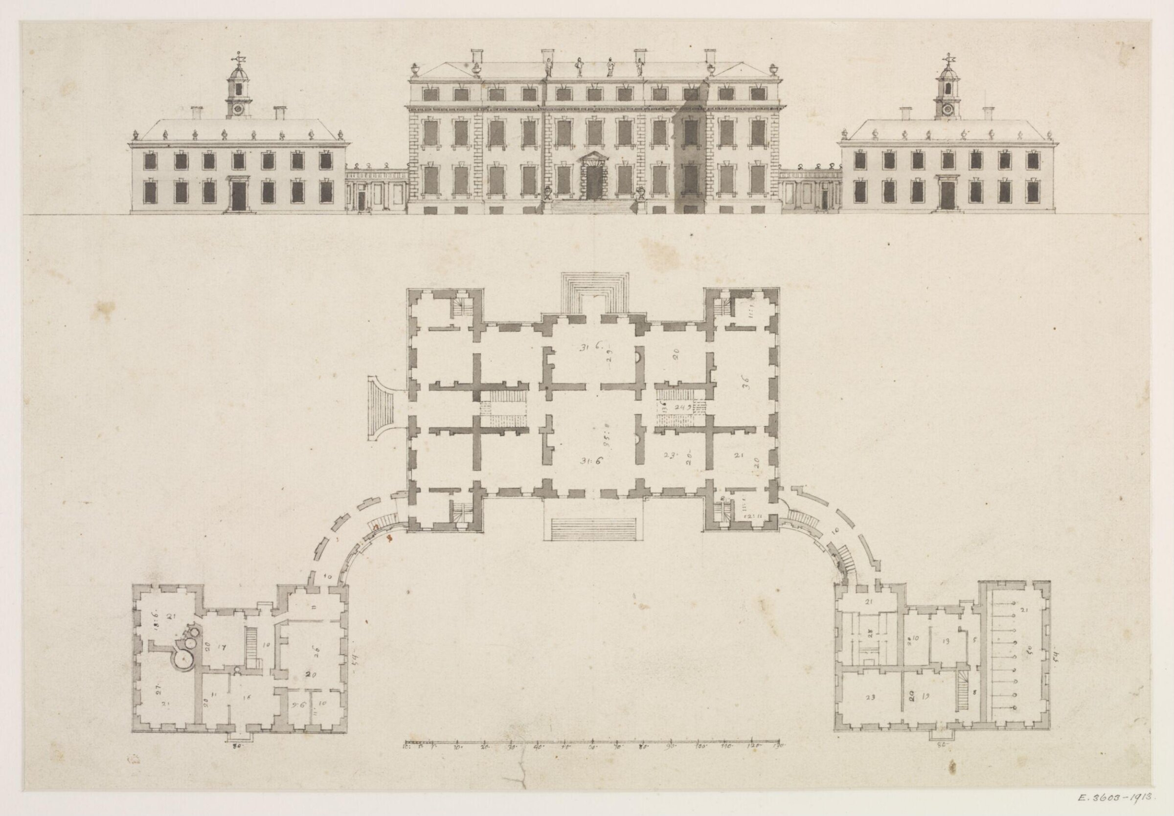 Drawing, James Gibbs, 1720-27