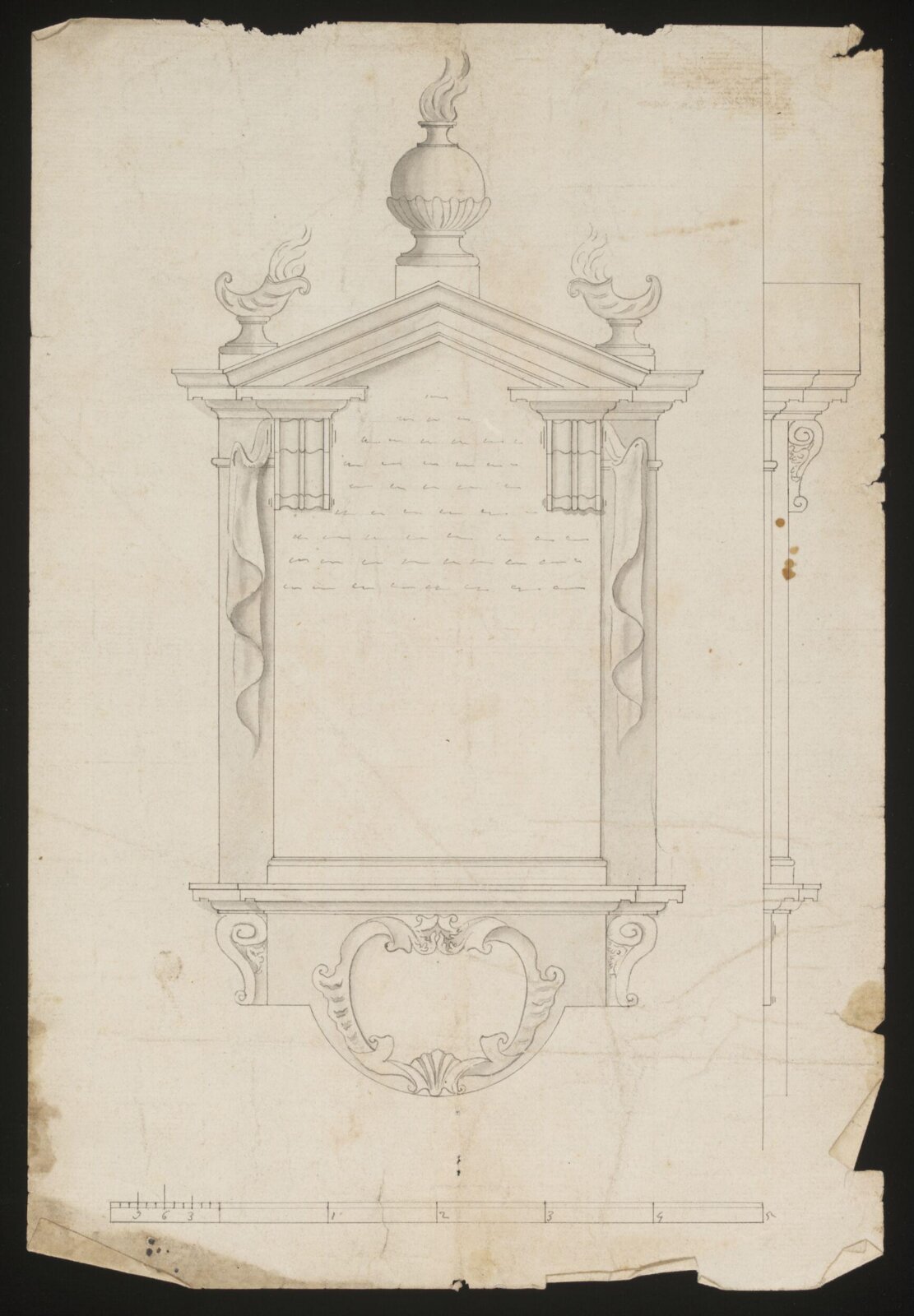 Drawing, r trubshaw, ca. 1730