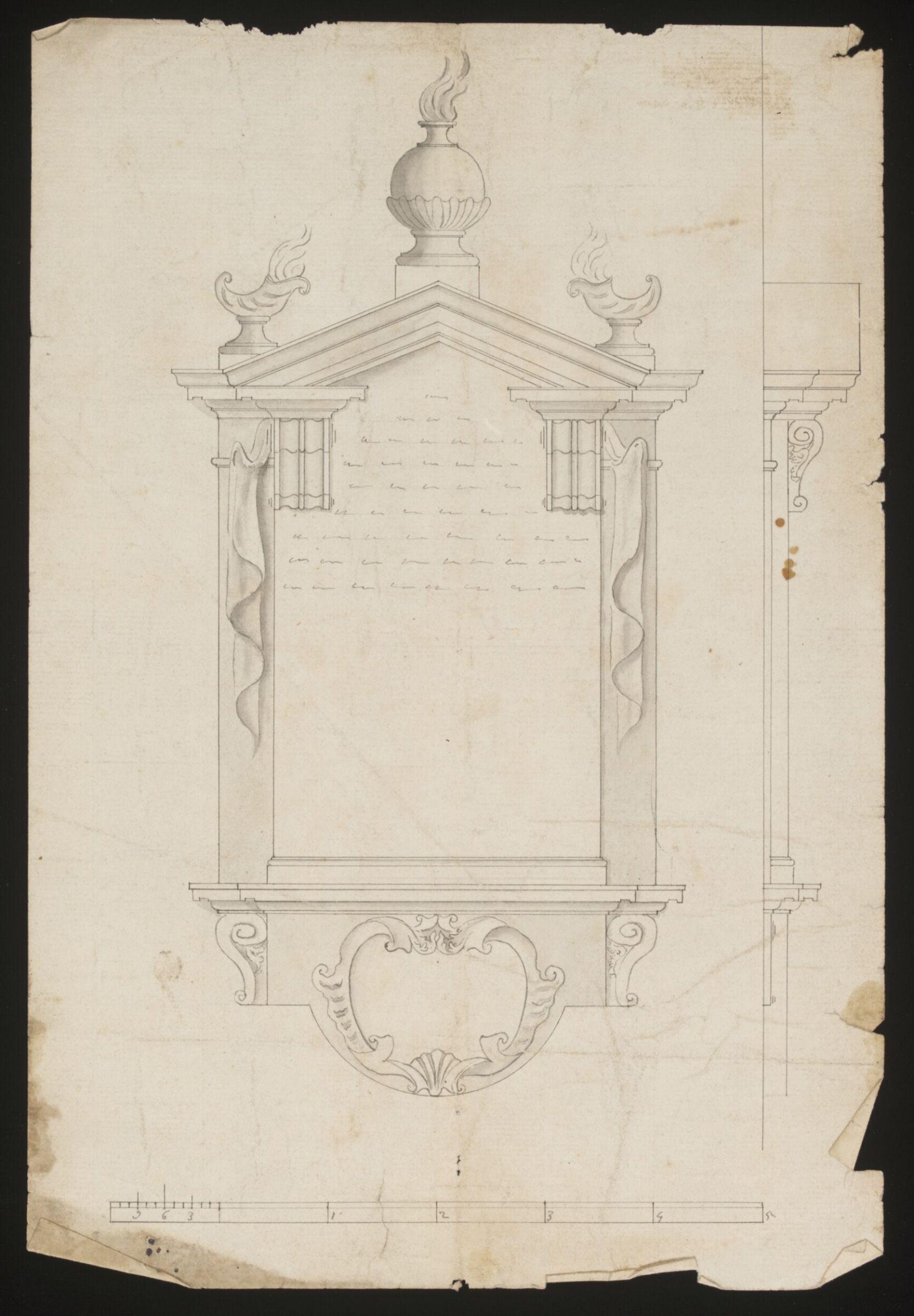 Drawing, r trubshaw, ca. 1730